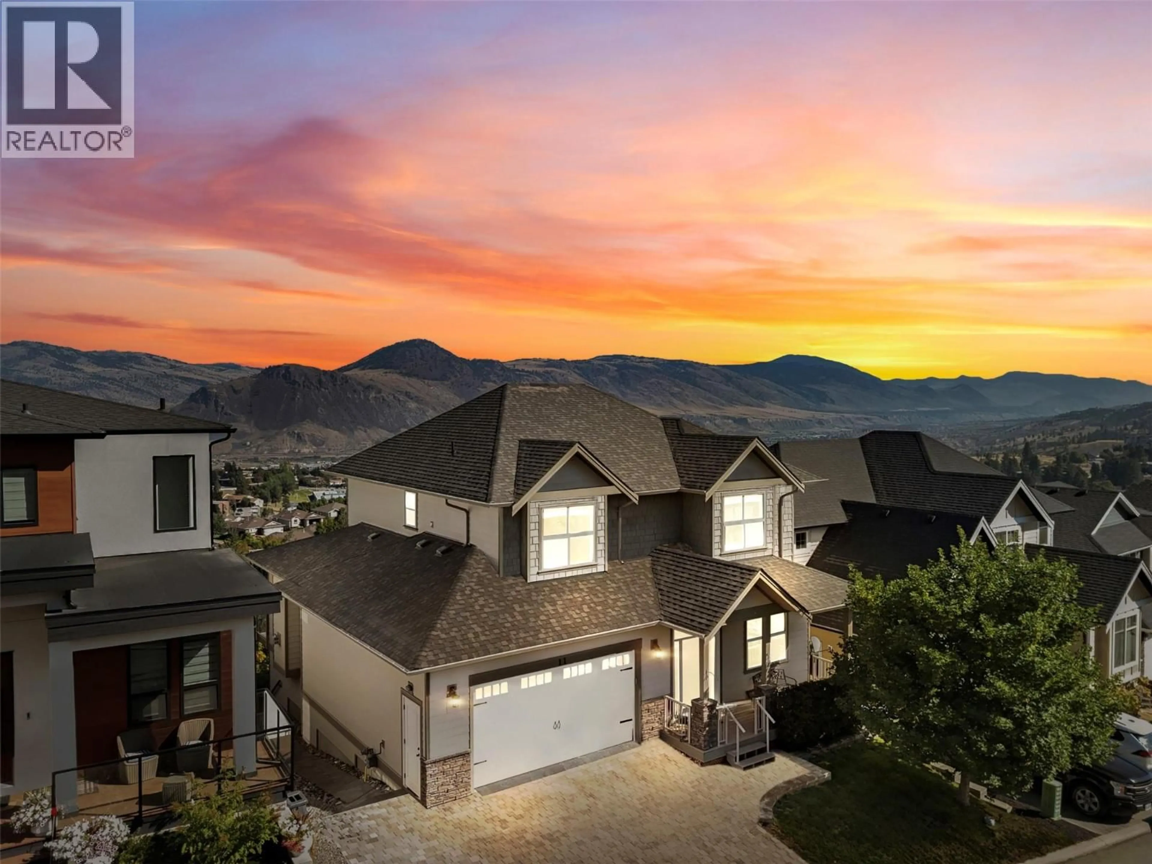 A pic from outside/outdoor area/front of a property/back of a property/a pic from drone, mountain view for 11 - 460 AZURE PLACE, Kamloops British Columbia V2E0A9