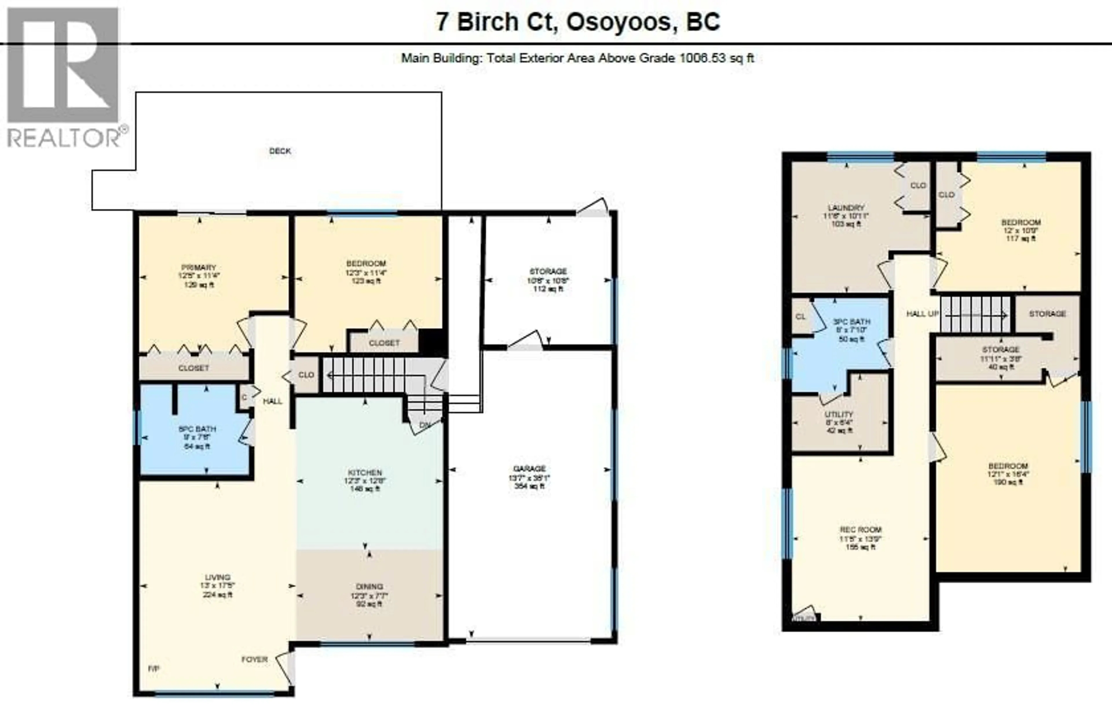 Floor plan for 7 BIRCH COURT, Osoyoos British Columbia V0H1V3