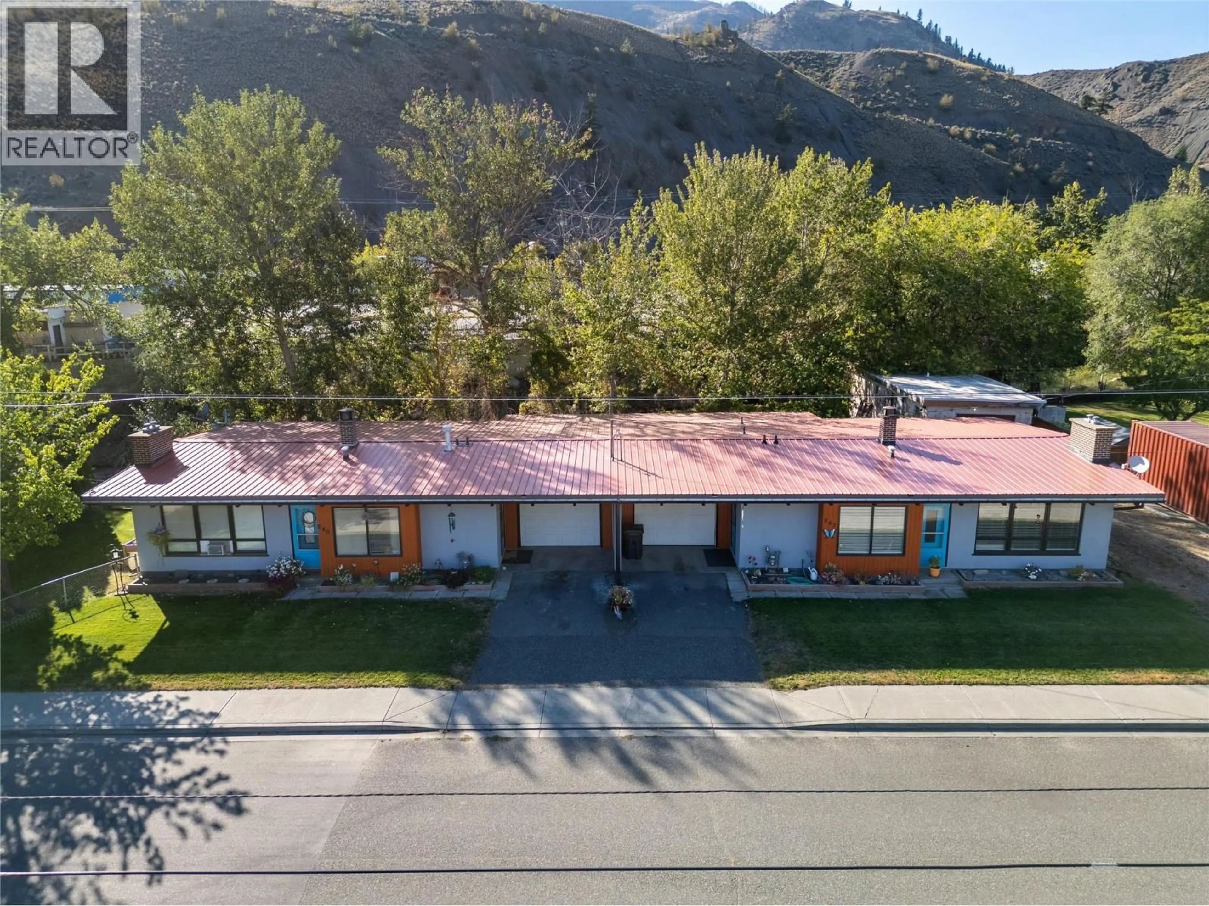 A pic from outside/outdoor area/front of a property/back of a property/a pic from drone, mountain view for 840/842 COLLINS ROAD, Cache Creek British Columbia V0K1H0