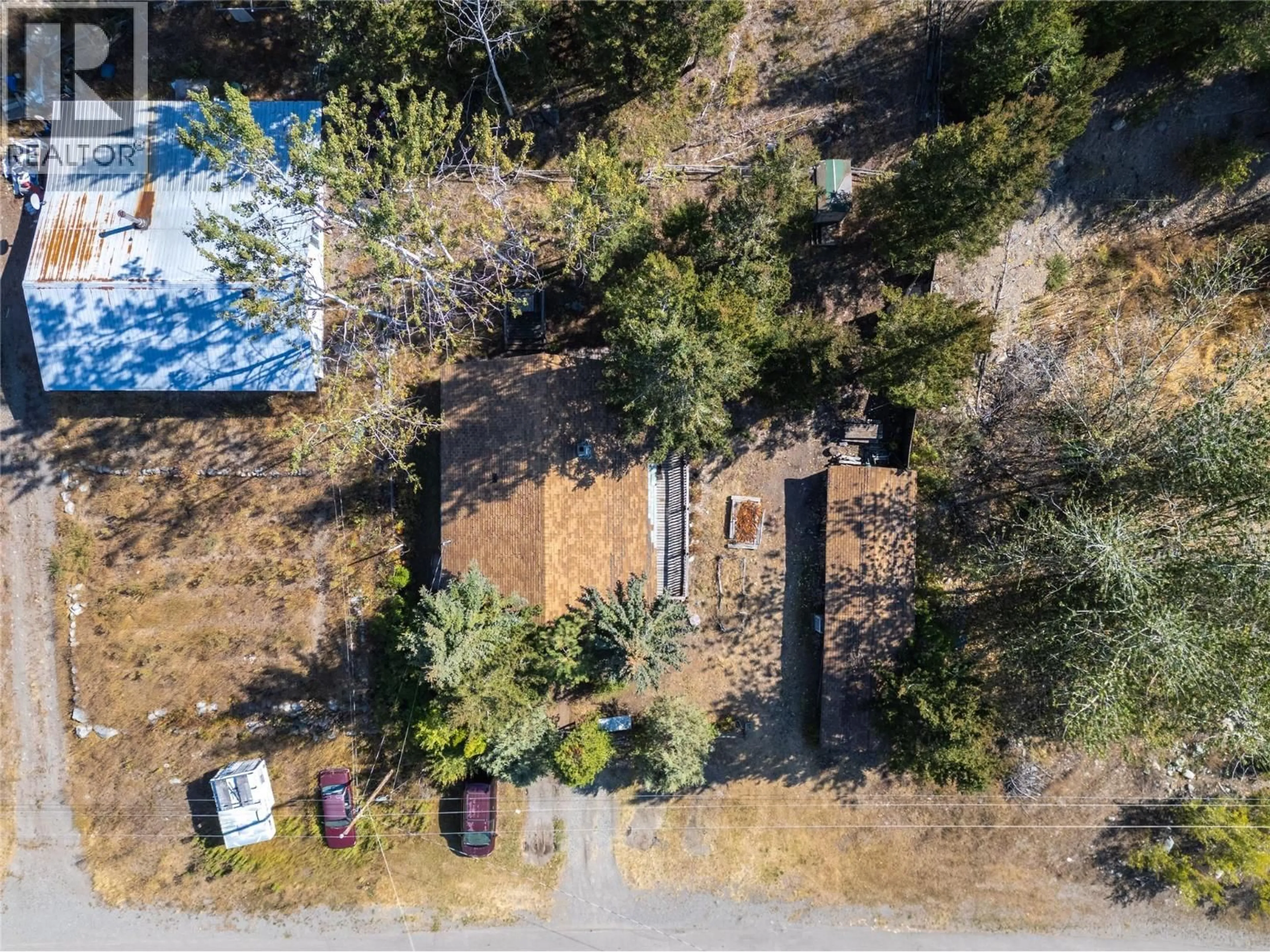 A pic from outside/outdoor area/front of a property/back of a property/a pic from drone, forest/trees view for 4208 NORTH ROAD, Ashcroft British Columbia V0K1A0