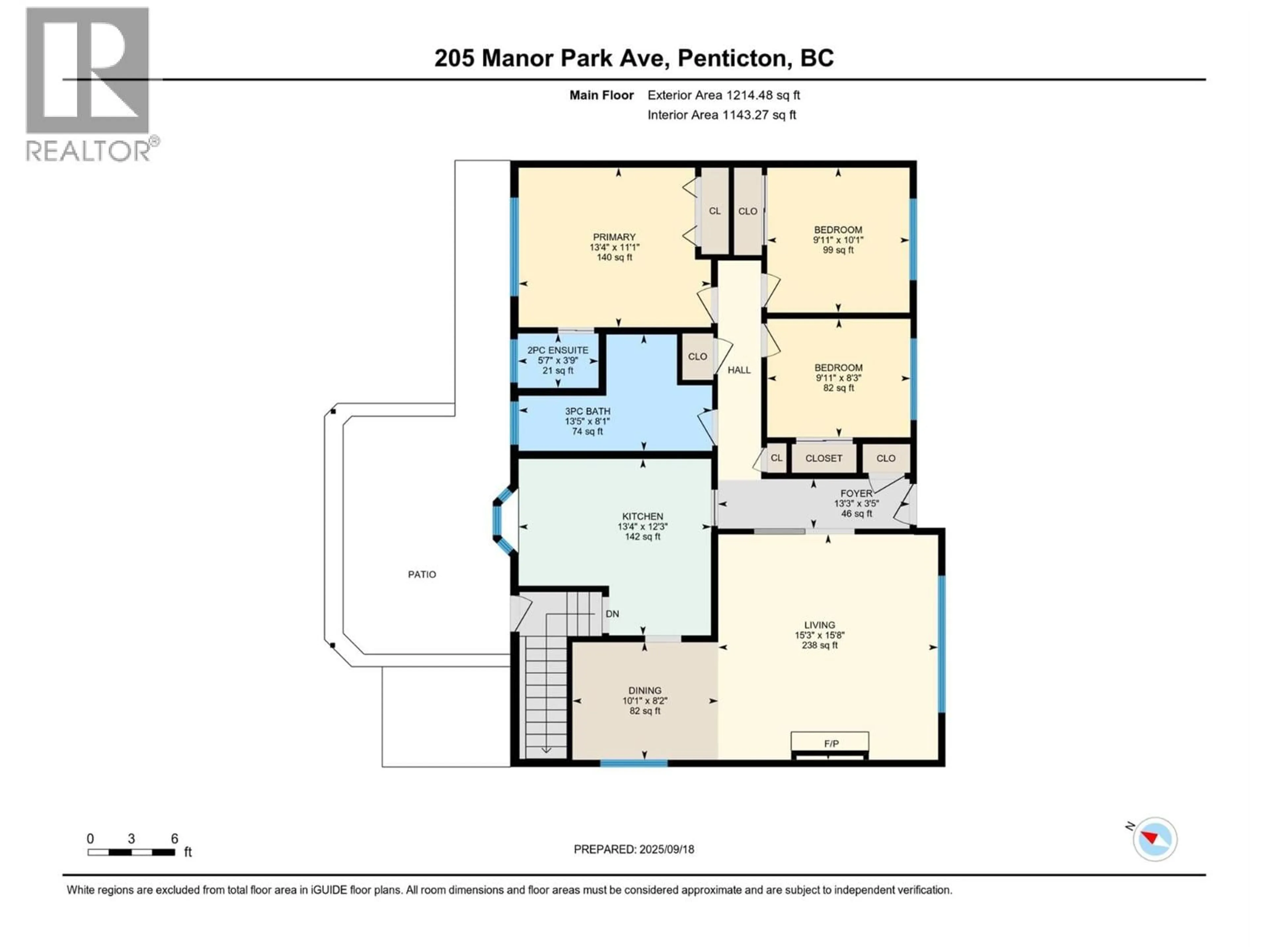 Floor plan for 205 MANOR PARK AVE. AVENUE, Penticton British Columbia V2A2R1