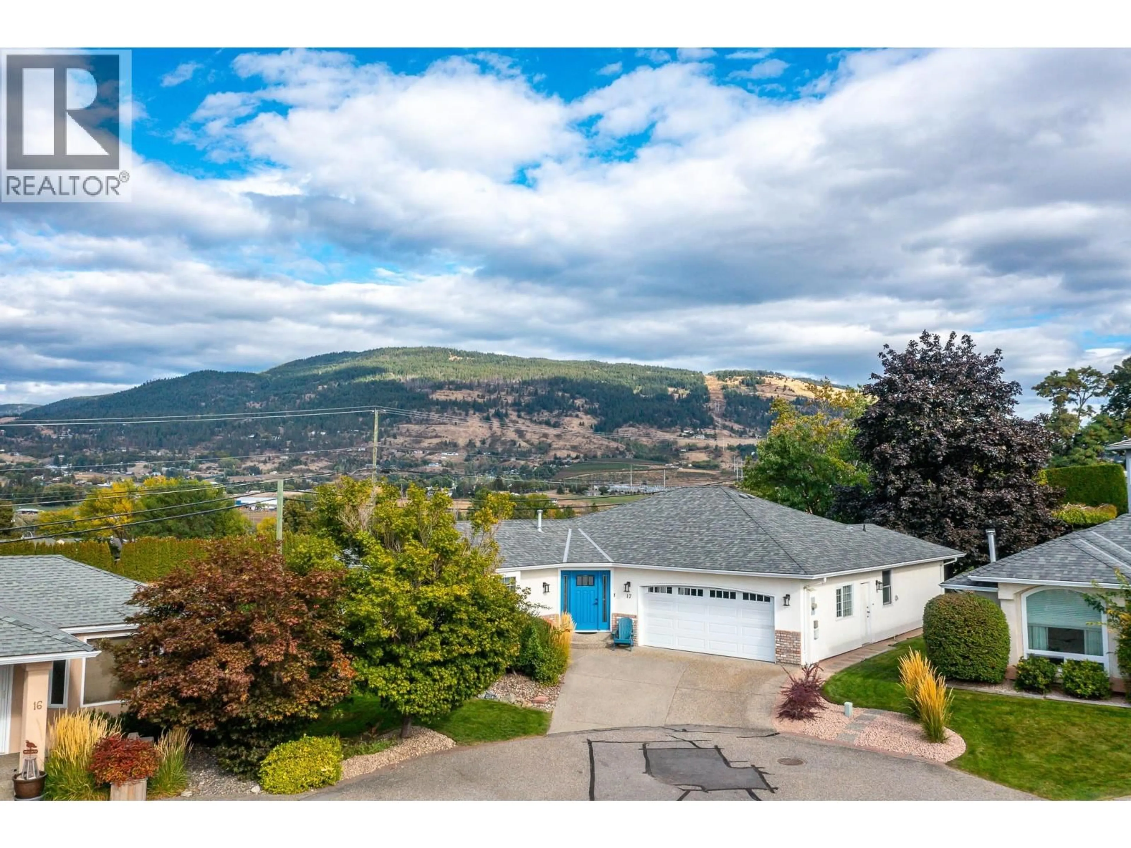 A pic from outside/outdoor area/front of a property/back of a property/a pic from drone, mountain view for 17 - 124 SARSONS ROAD, Vernon British Columbia V1B2T9