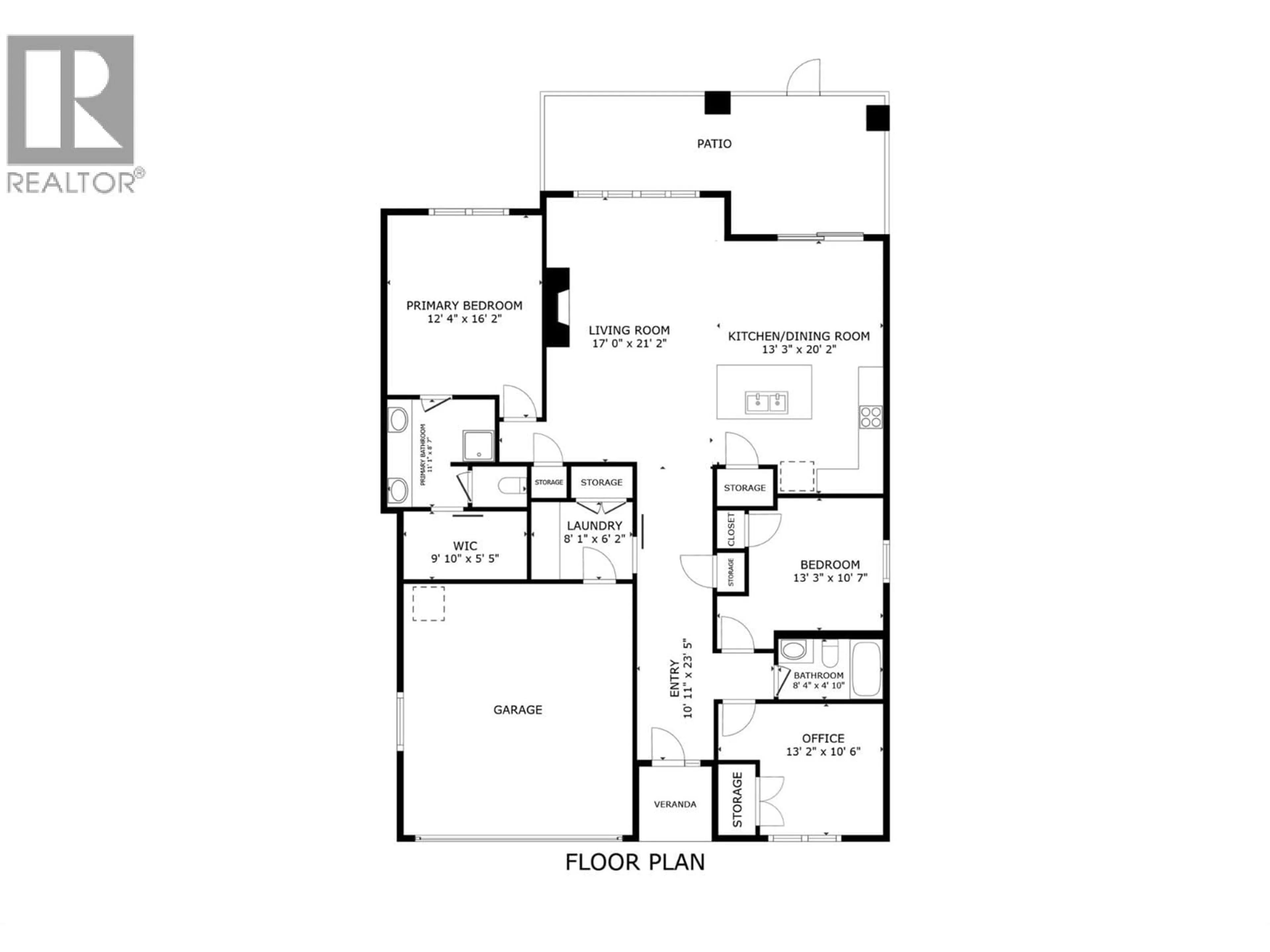 Floor plan for 1640 WINTER LANE, Kelowna British Columbia V1P1T2