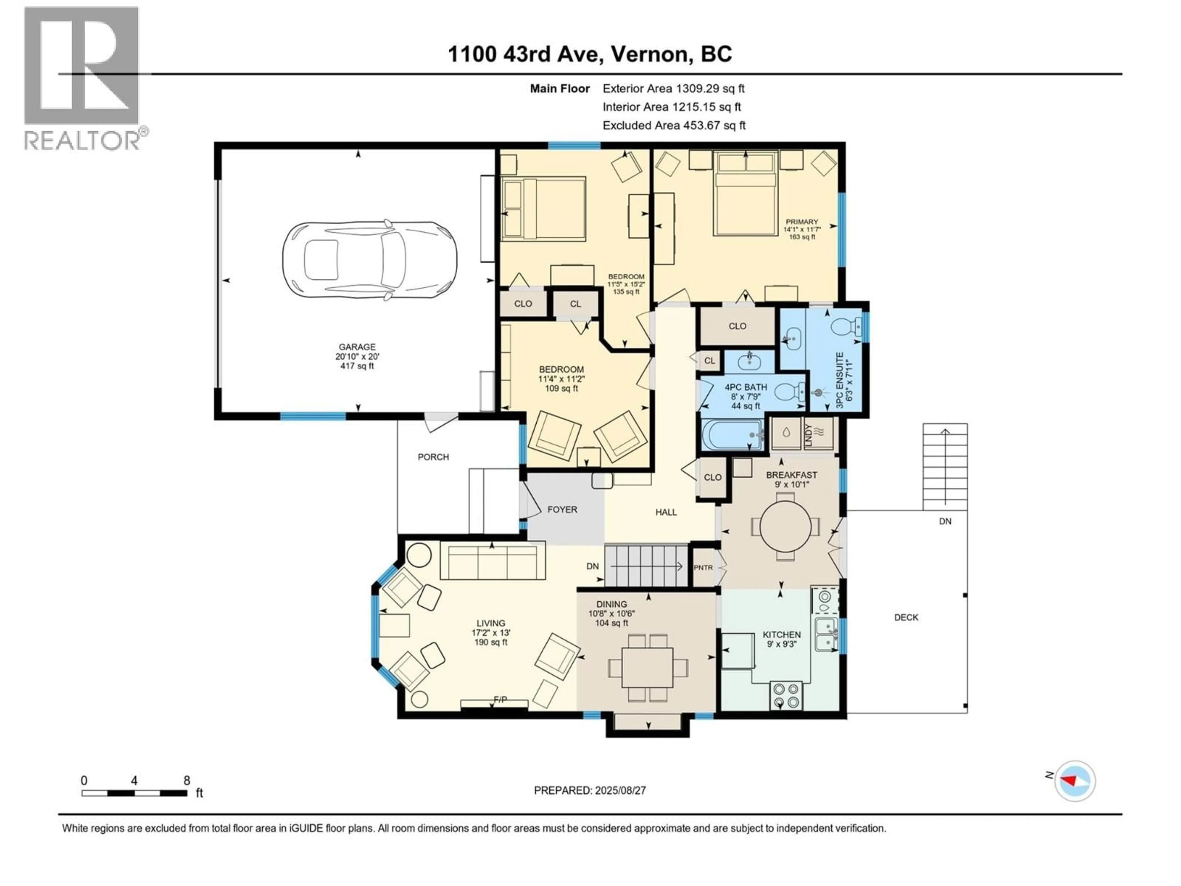 Floor plan for 1100 43 AVENUE, Vernon British Columbia V1T8C9