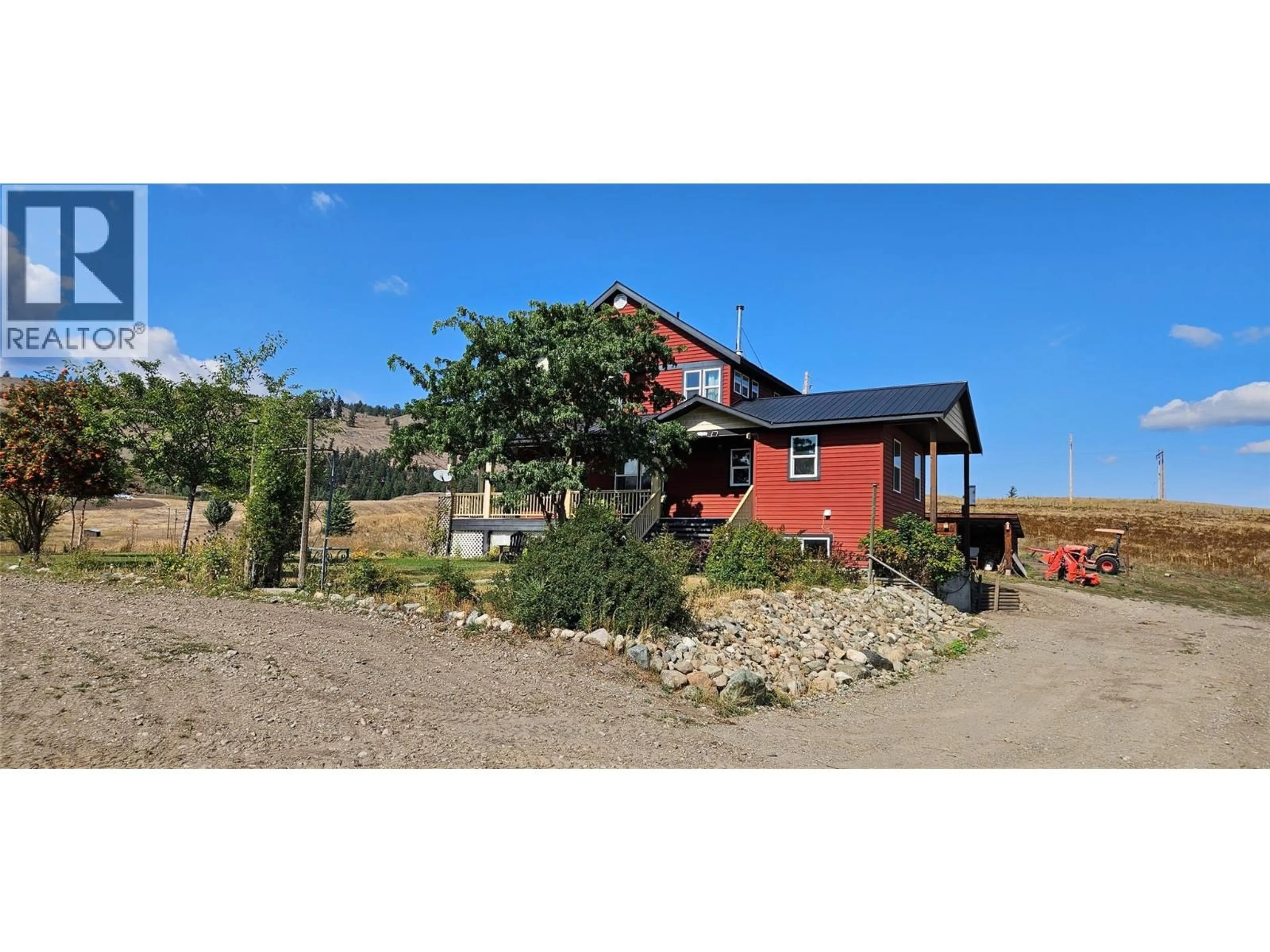 A pic from outside/outdoor area/front of a property/back of a property/a pic from drone, building for 1670 HULME CREEK ROAD, Rock Creek British Columbia V0H1Y0
