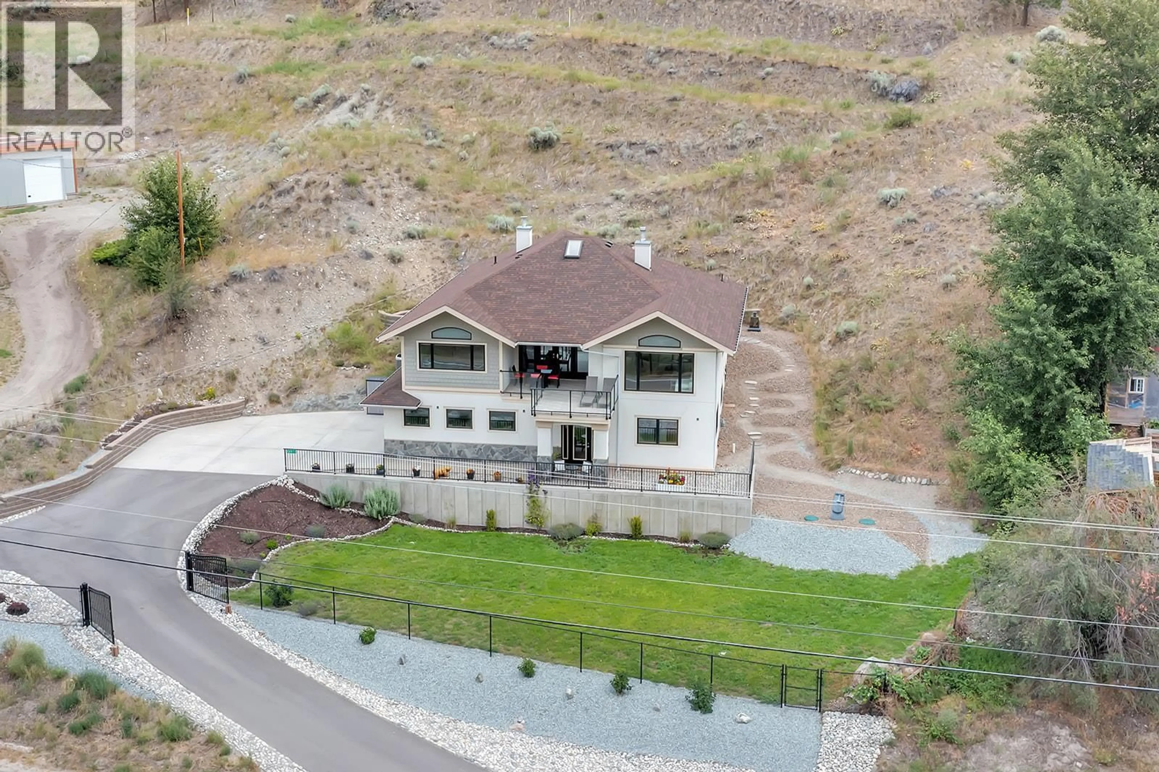 A pic from outside/outdoor area/front of a property/back of a property/a pic from drone, mountain view for 20911 GARNET VALLEY ROAD, Summerland British Columbia V0H1Z3