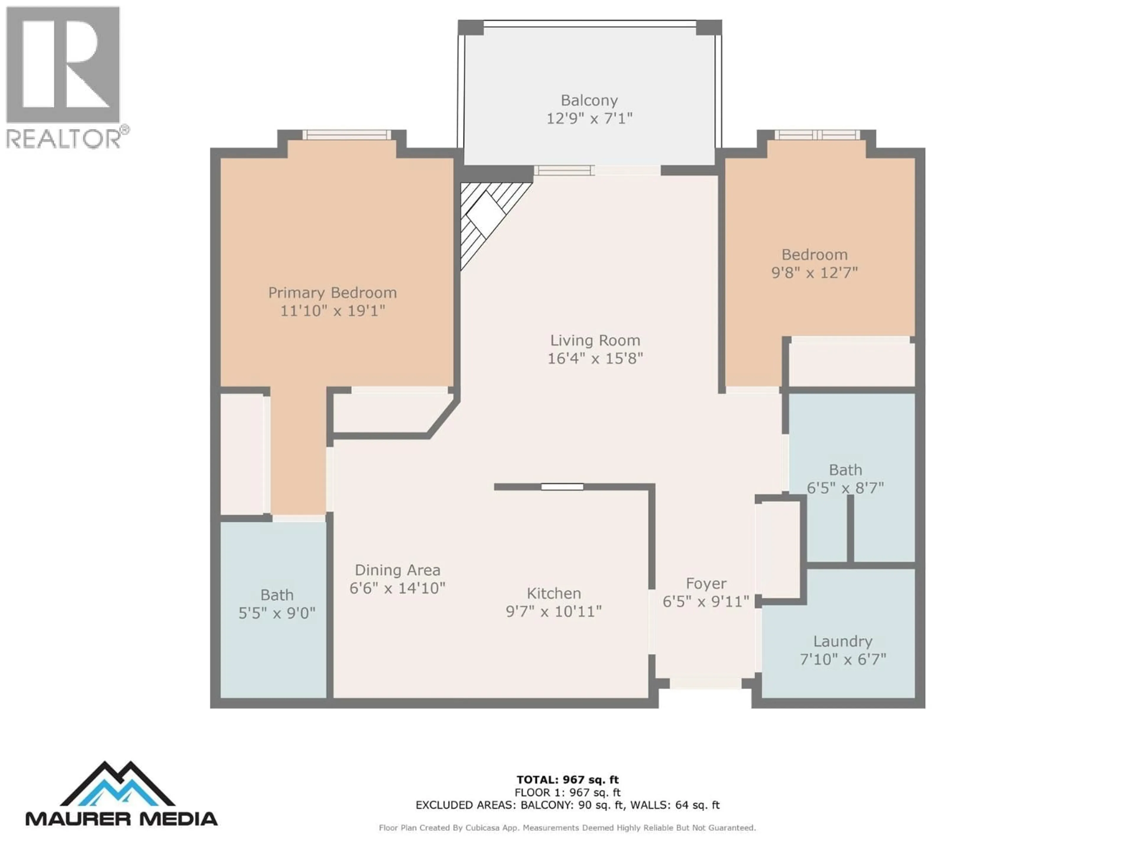 Floor plan for 411 - 1962 ENTERPRISE WAY, Kelowna British Columbia V1Y9S6