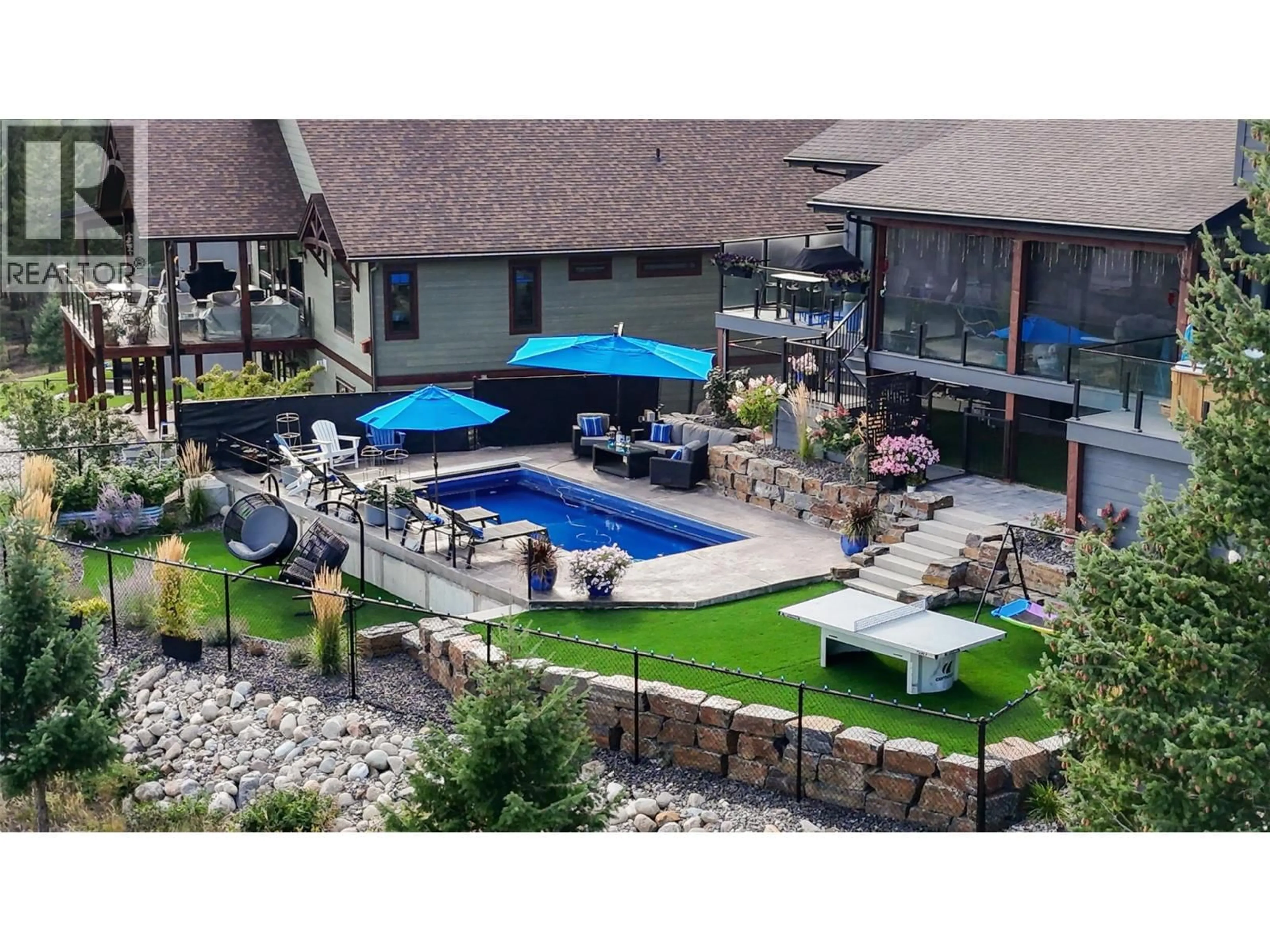 A pic from outside/outdoor area/front of a property/back of a property/a pic from drone, mountain view for 2615 LAKEVIEW RISE, Invermere British Columbia V0A1K6
