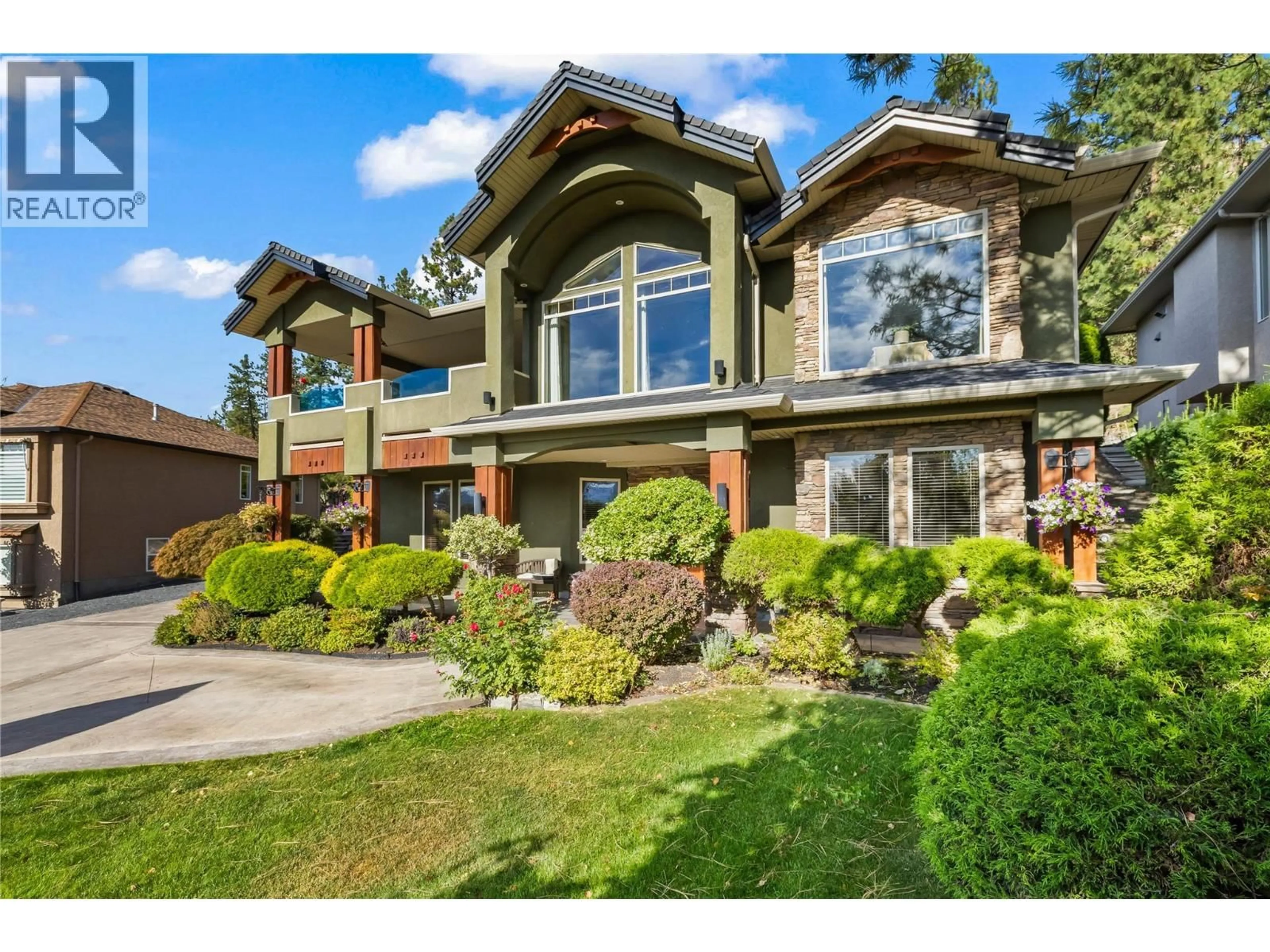 Home with brick exterior material, water/lake/river/ocean view for 1778 VINEYARD DRIVE, West Kelowna British Columbia V4T2W7