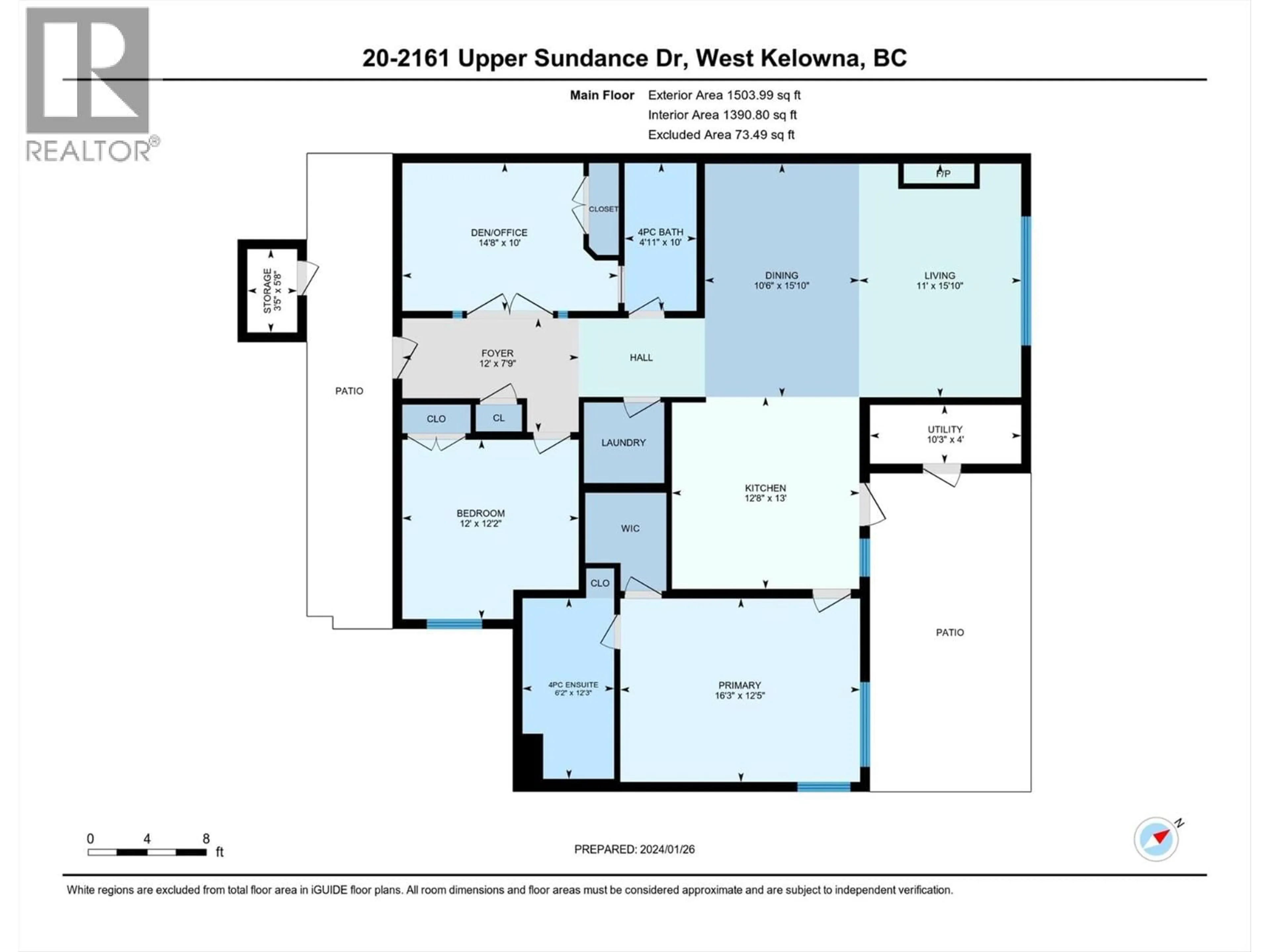 Floor plan for 20 - 2161 UPPER SUNDANCE DRIVE, West Kelowna British Columbia V4T3M9