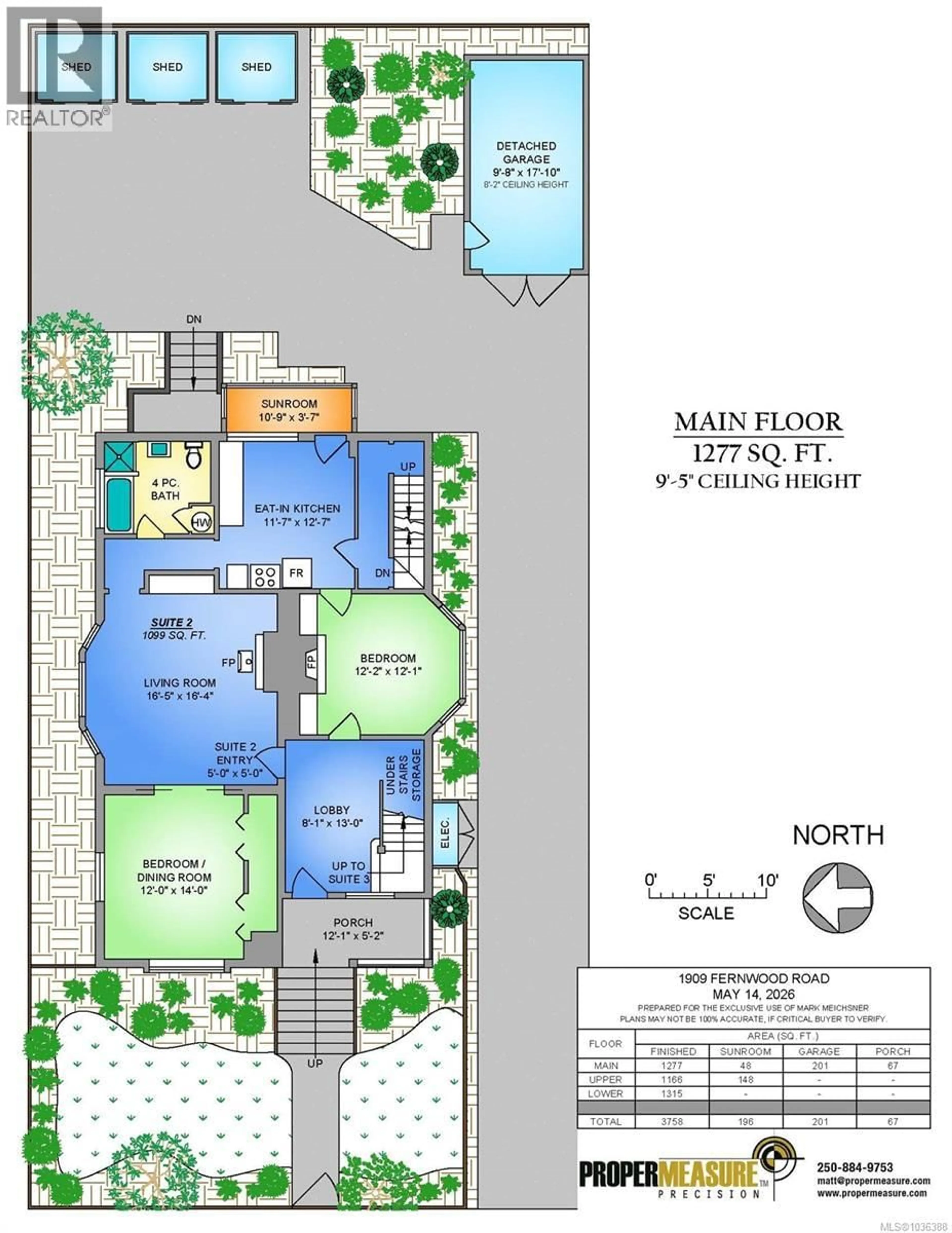 Floor plan for 1909 FERNWOOD ROAD, Victoria British Columbia V8T2Y6