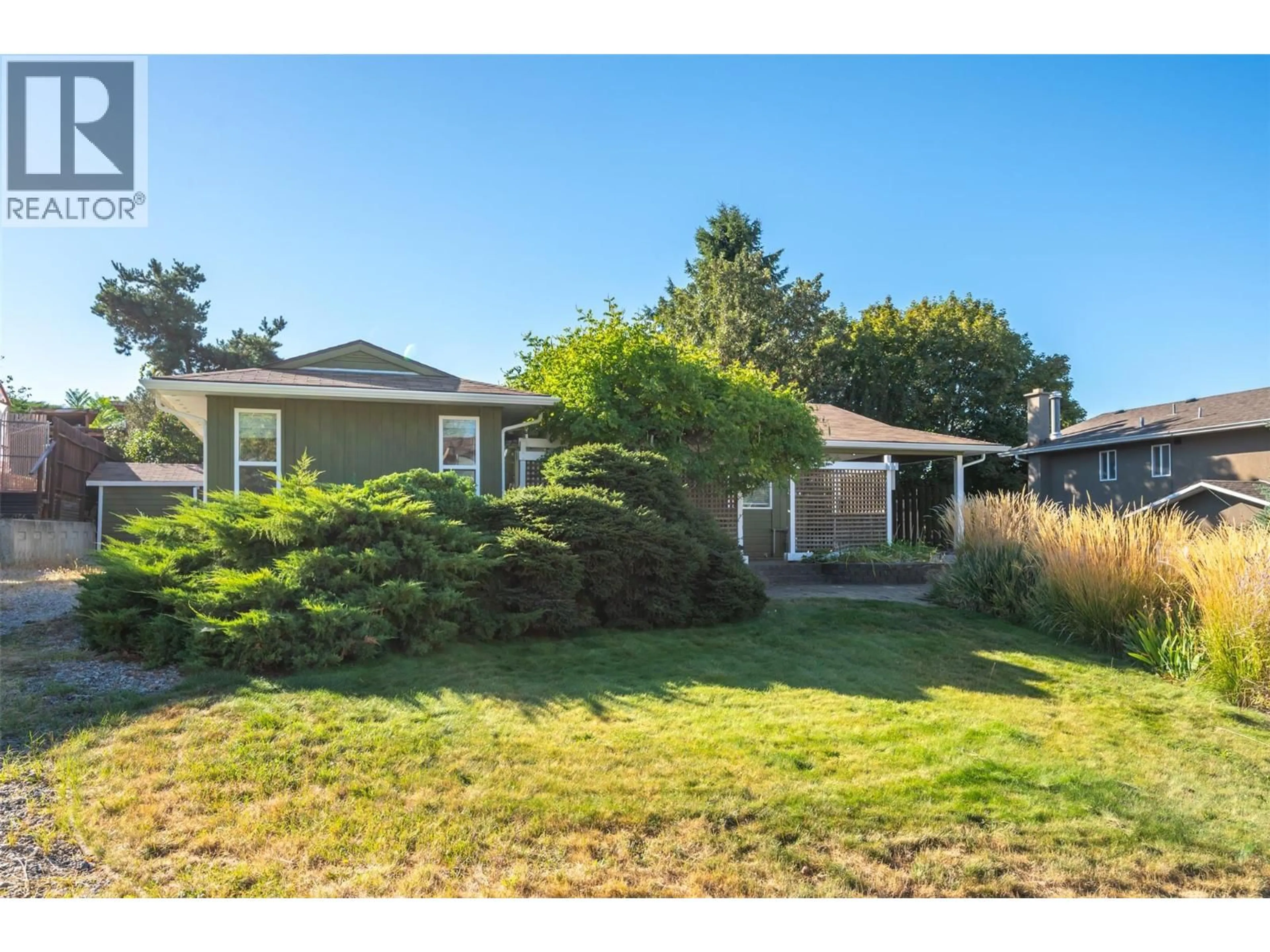 A pic from outside/outdoor area/front of a property/back of a property/a pic from drone, street for 110 DAFOE PLACE, Penticton British Columbia V2A7E6