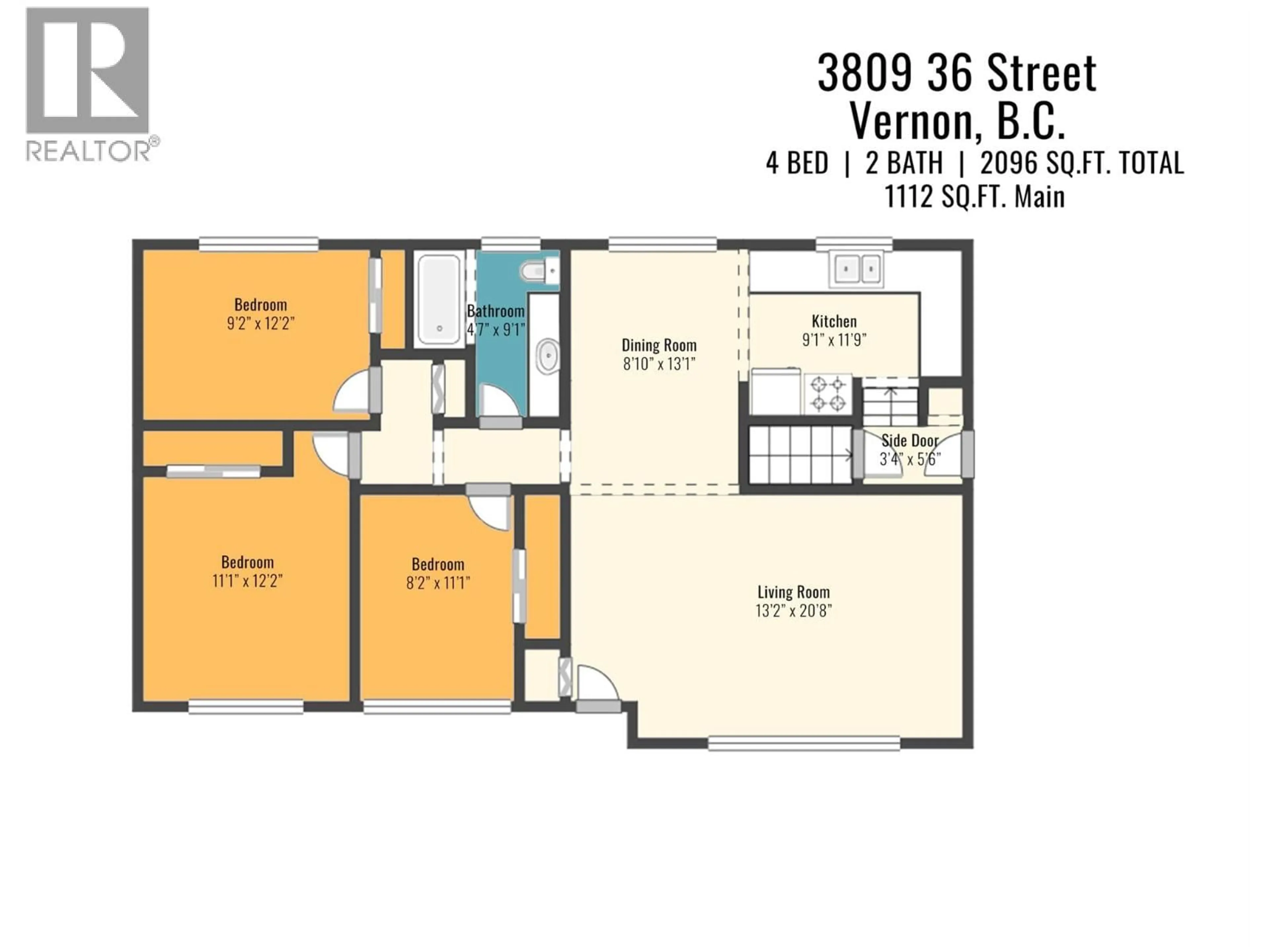 Floor plan for 3809 36 STREET, Vernon British Columbia V1T6E7
