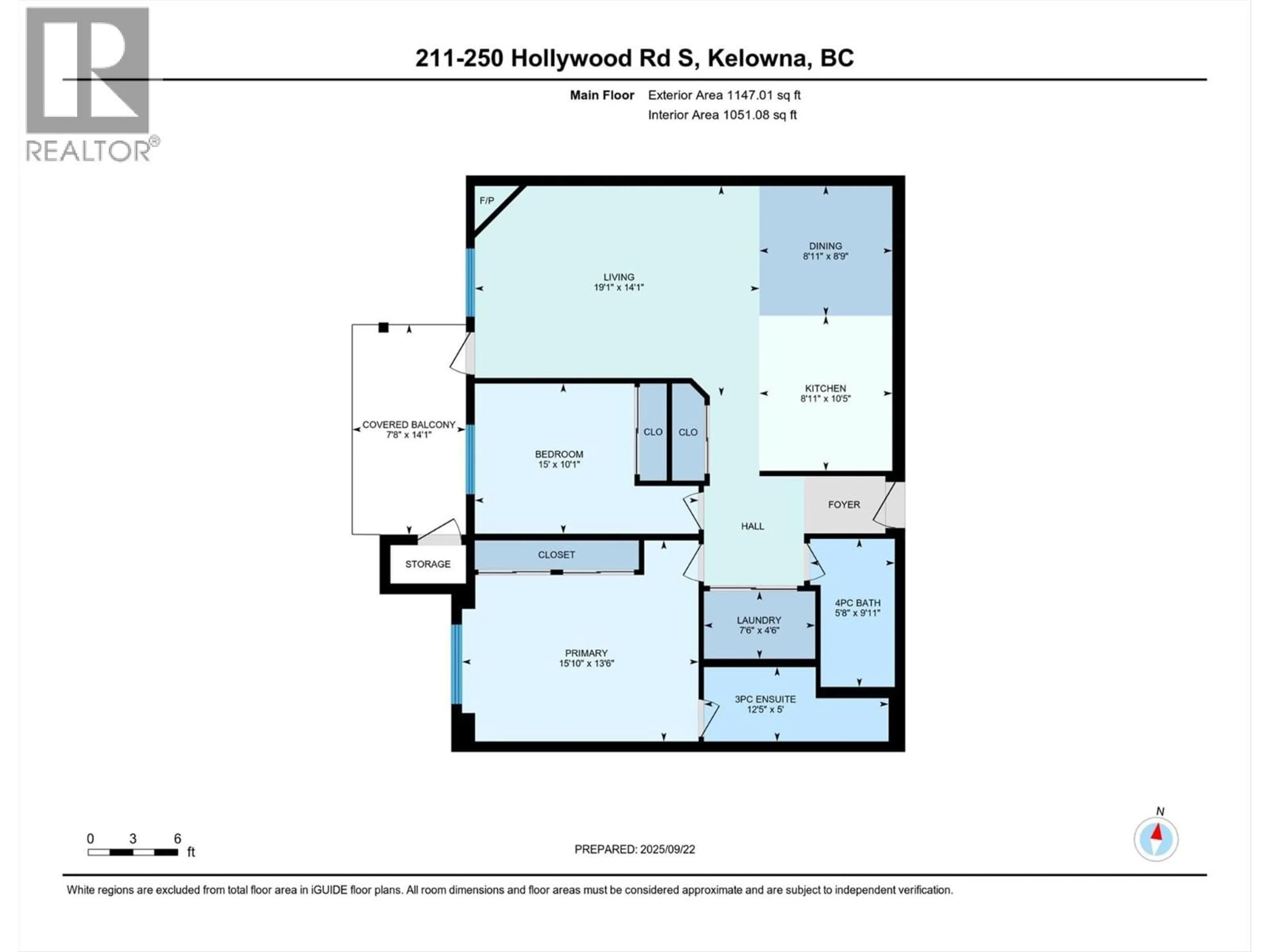 Floor plan for 211 - 250 HOLLYWOOD ROAD SOUTH, Kelowna British Columbia V1X3S9