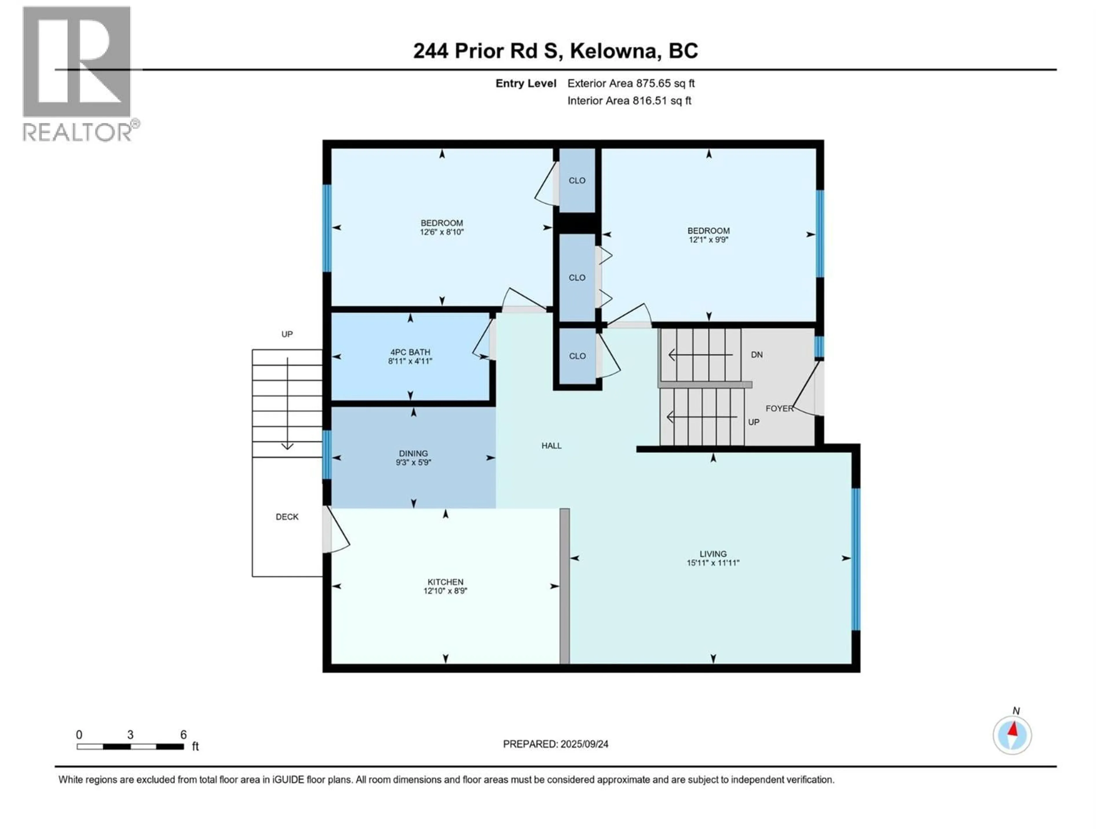 Floor plan for 244 PRIOR ROAD SOUTH, Kelowna British Columbia V1X1W2