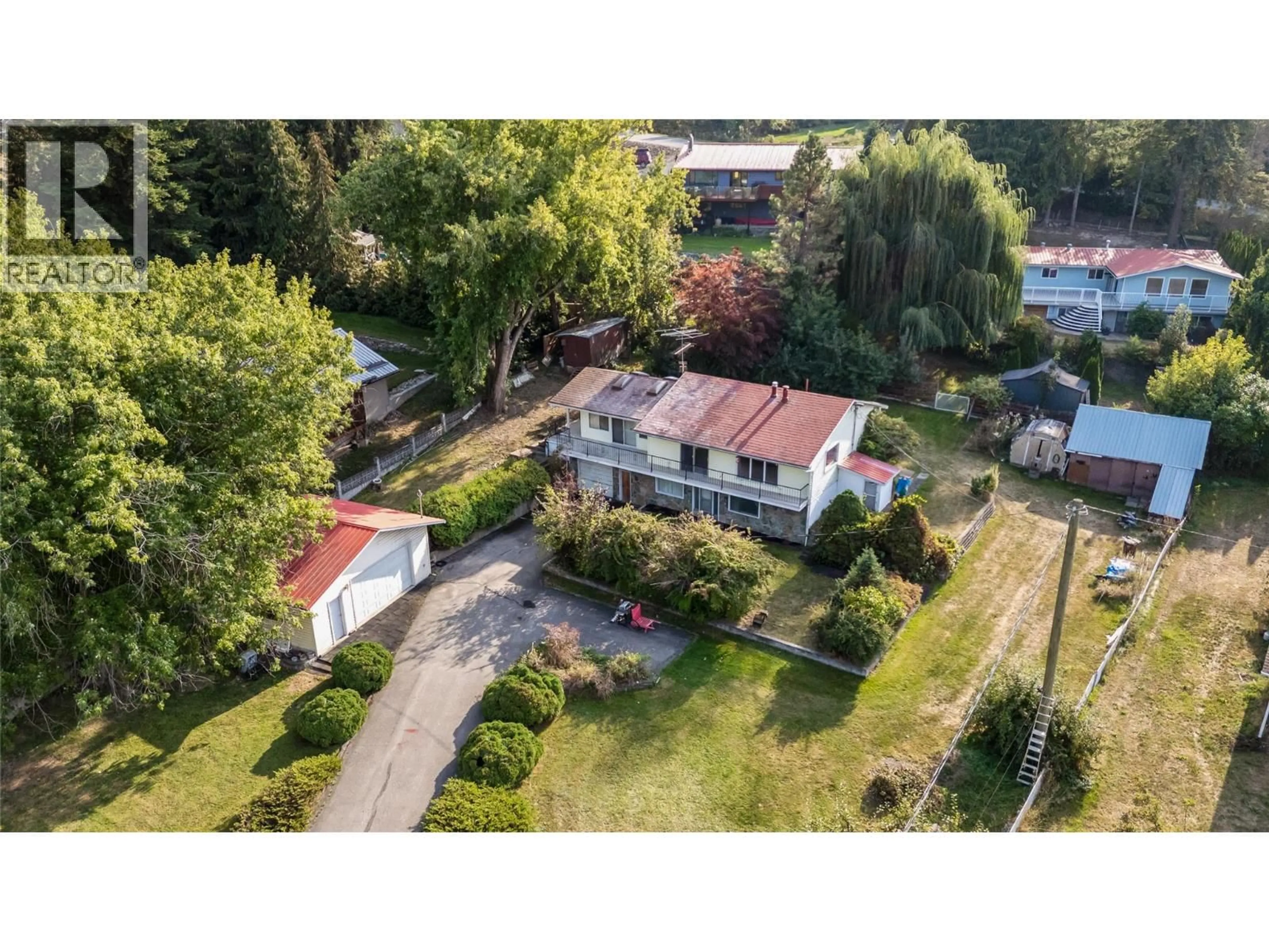 A pic from outside/outdoor area/front of a property/back of a property/a pic from drone, street for 2602 BLIND BAY ROAD, Blind Bay British Columbia V0E1H1