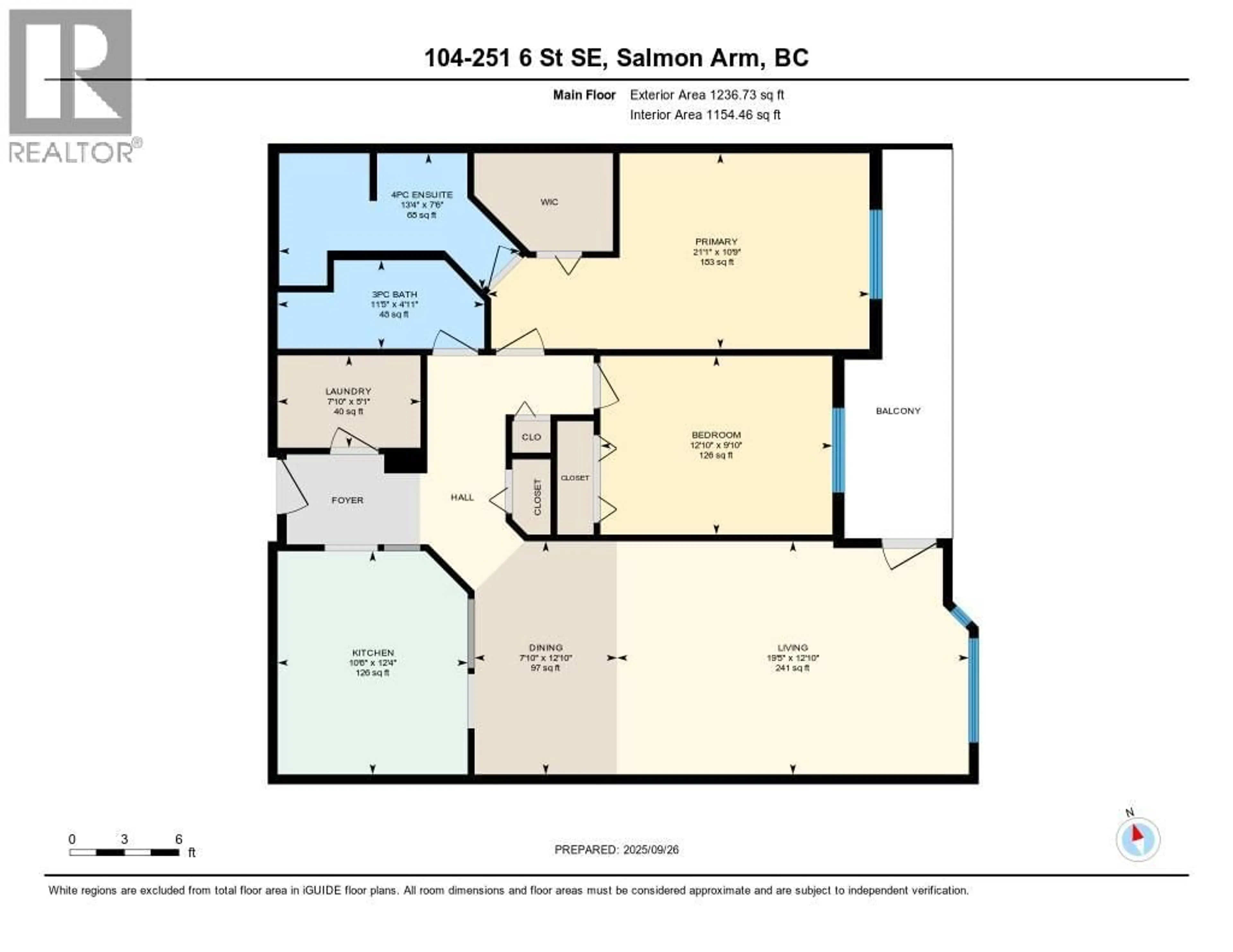 Floor plan for 104 - 251 6 STREET SOUTHEAST, Salmon Arm British Columbia V1E1J9