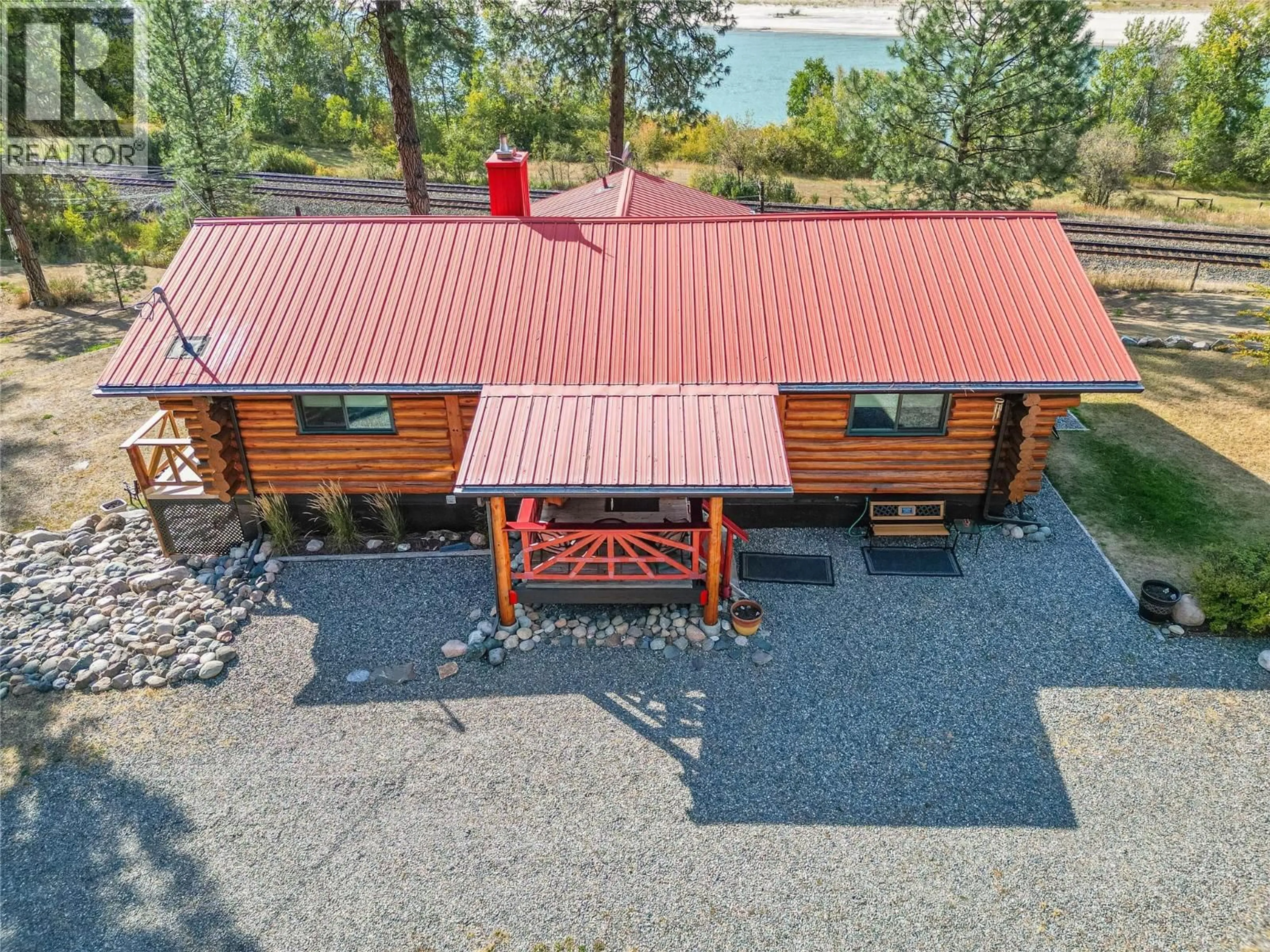 A pic from outside/outdoor area/front of a property/back of a property/a pic from drone, water/lake/river/ocean view for 7969 YELLOWHEAD HIGHWAY, Kamloops British Columbia V0E1Z2