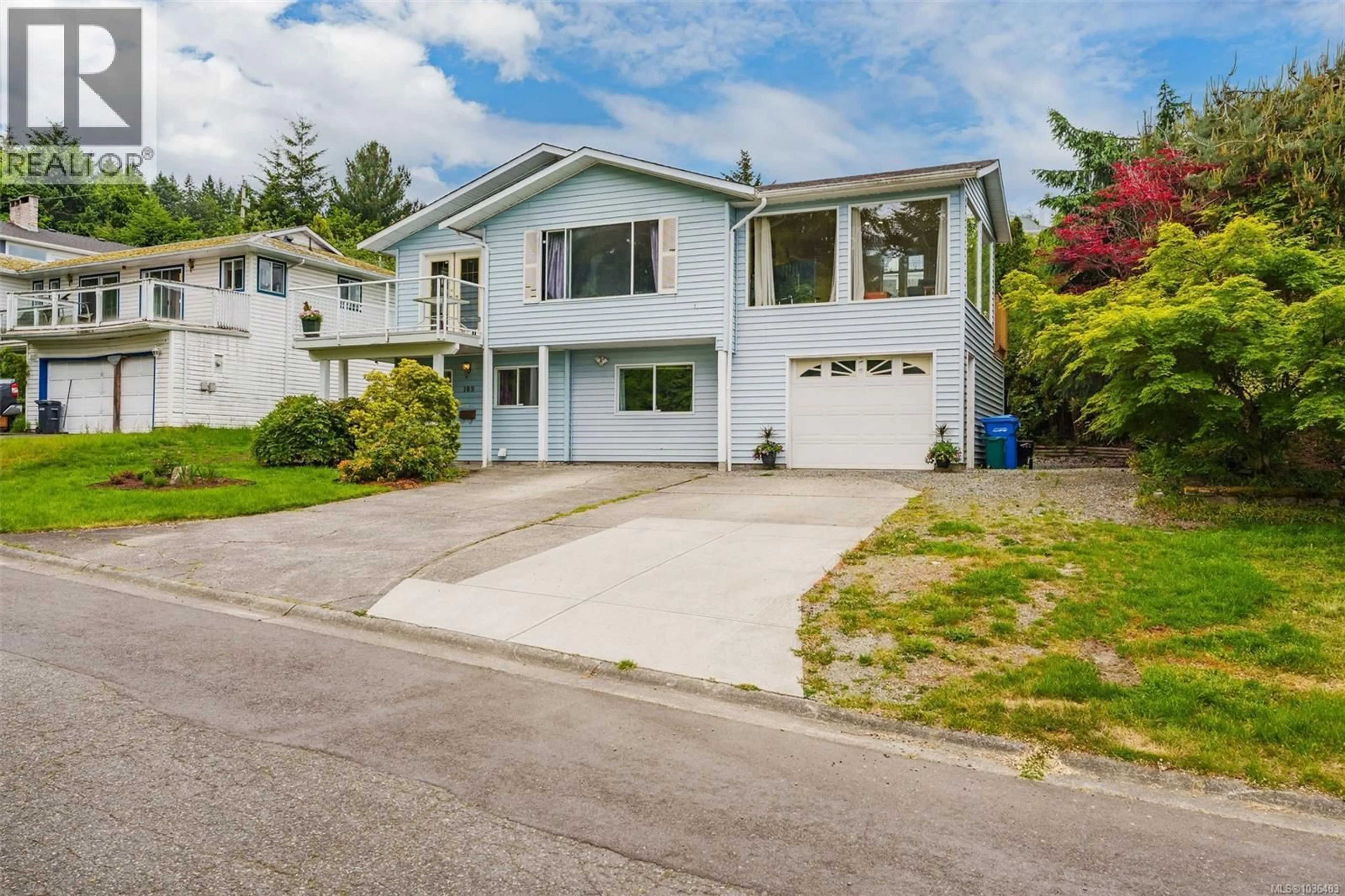 Home with vinyl exterior material, street for 109 CAMROSE PLACE, Nanaimo British Columbia V9R5V5