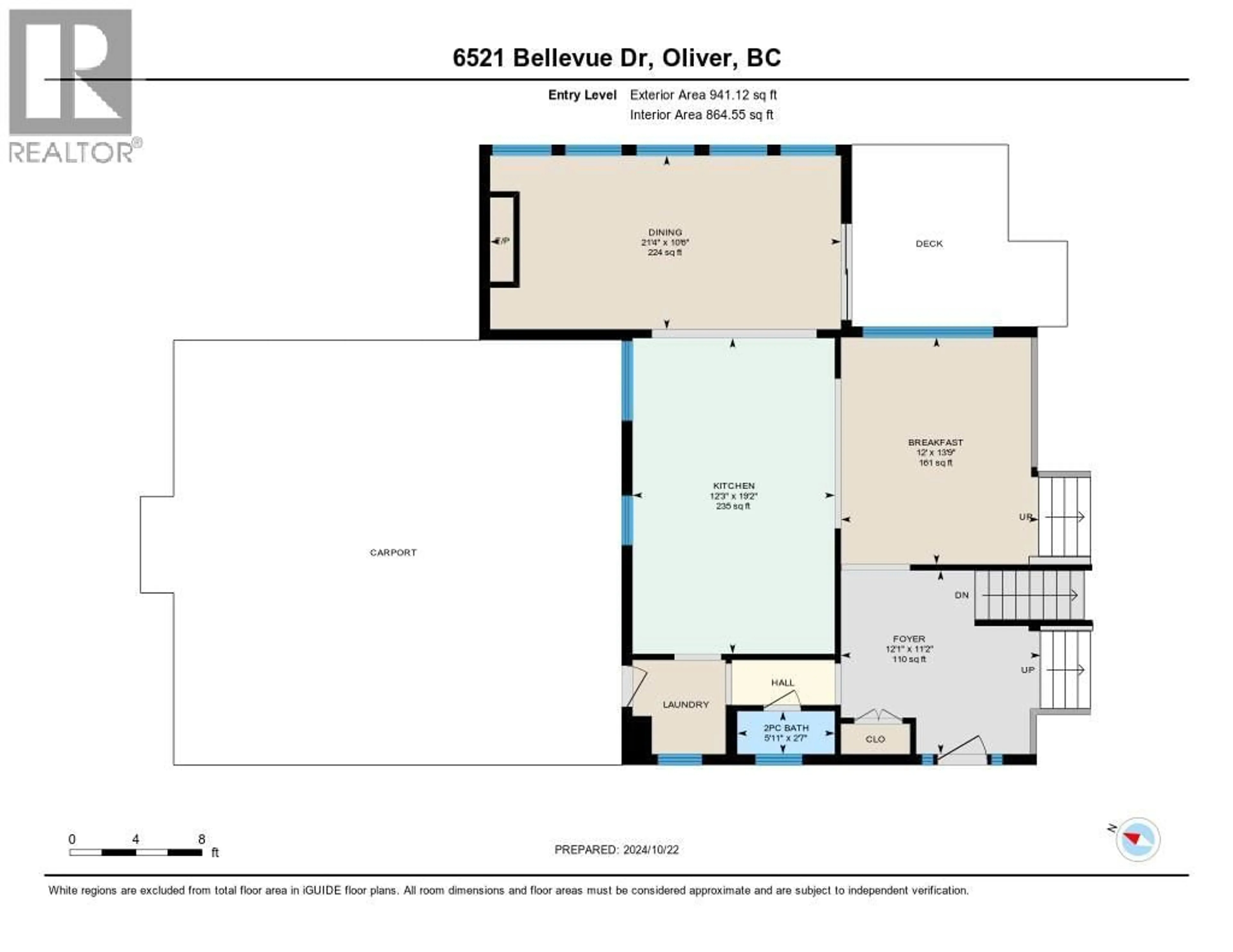 Floor plan for 6521 BELLEVUE DRIVE, Oliver British Columbia V0H1T4