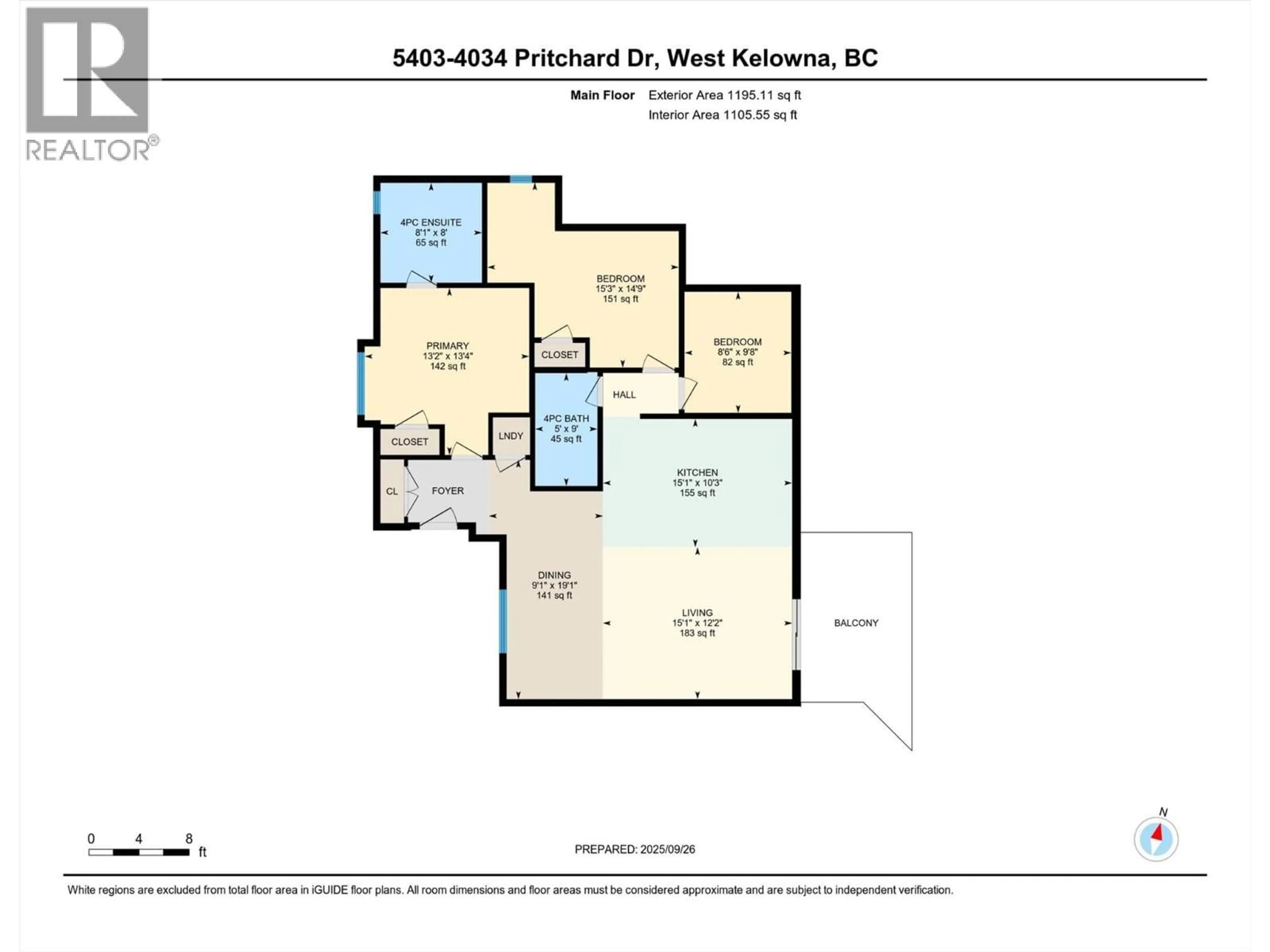 Floor plan for 5403 - 4034 PRITCHARD DRIVE, West Kelowna British Columbia V4T3E4
