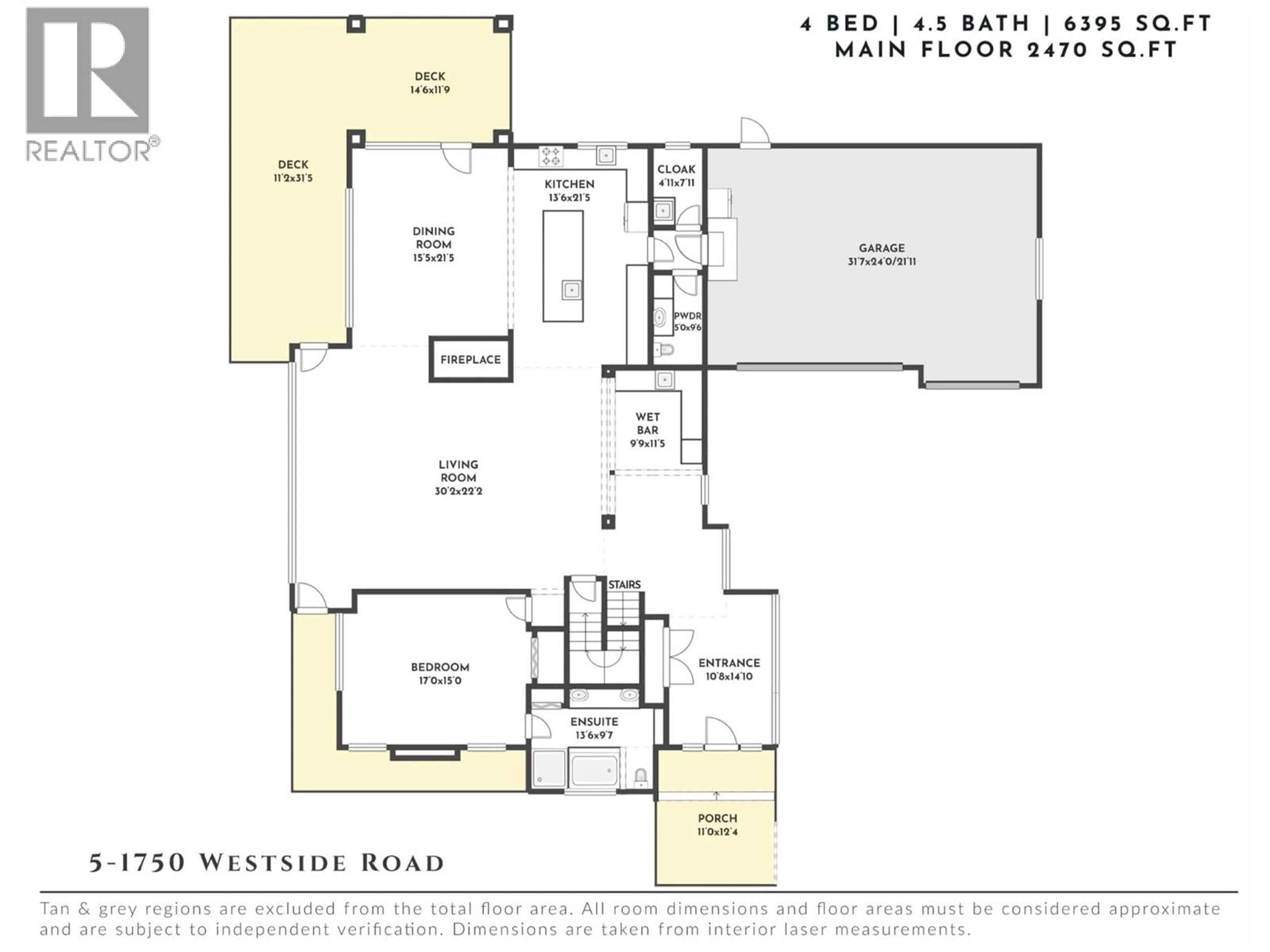 Floor plan for 5 - 1750 WESTSIDE ROAD NORTH, Kelowna British Columbia V1Z3R9
