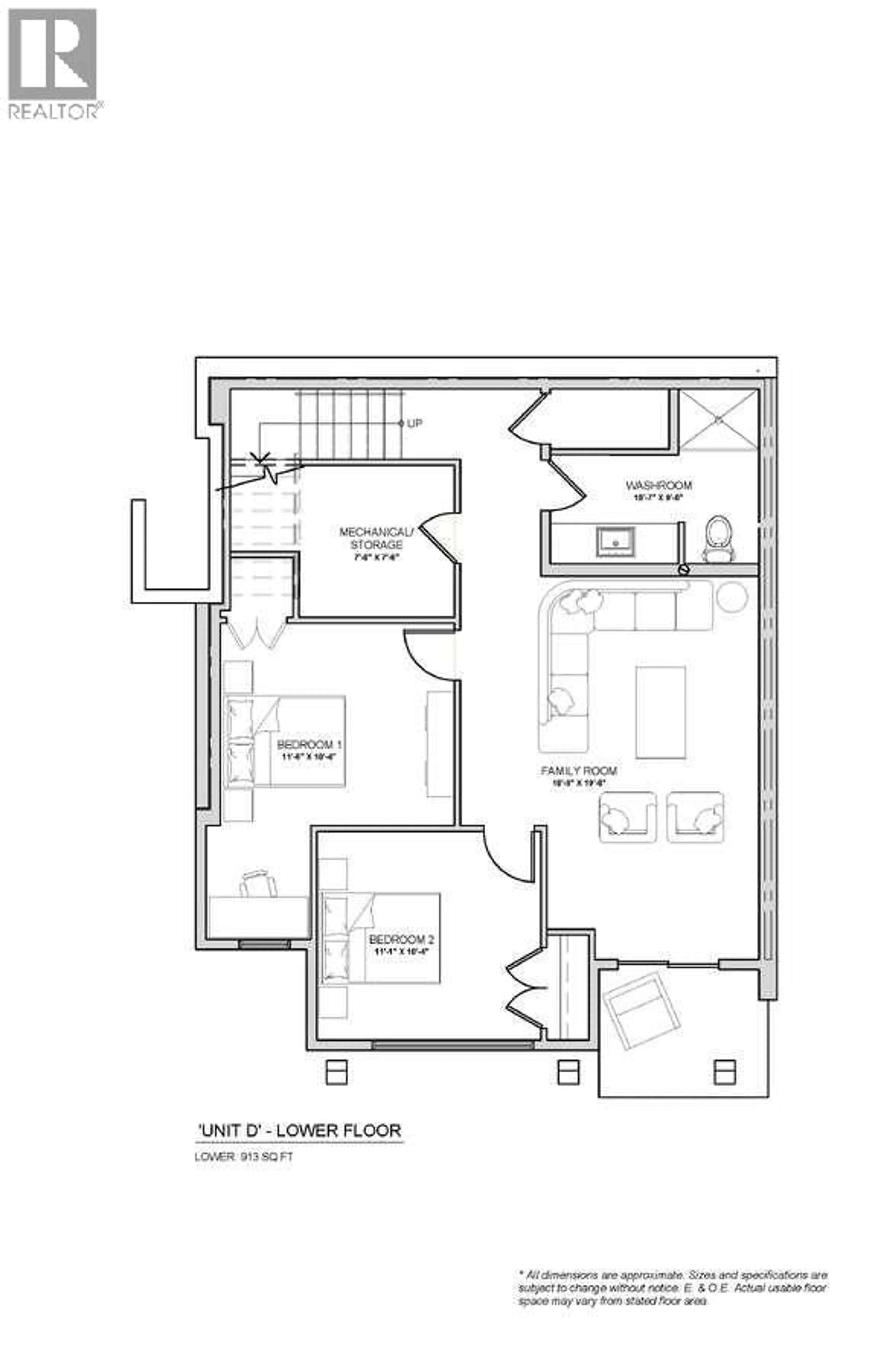 Floor plan for 47 - 1550 UNION ROAD, Kelowna British Columbia V1V0G9
