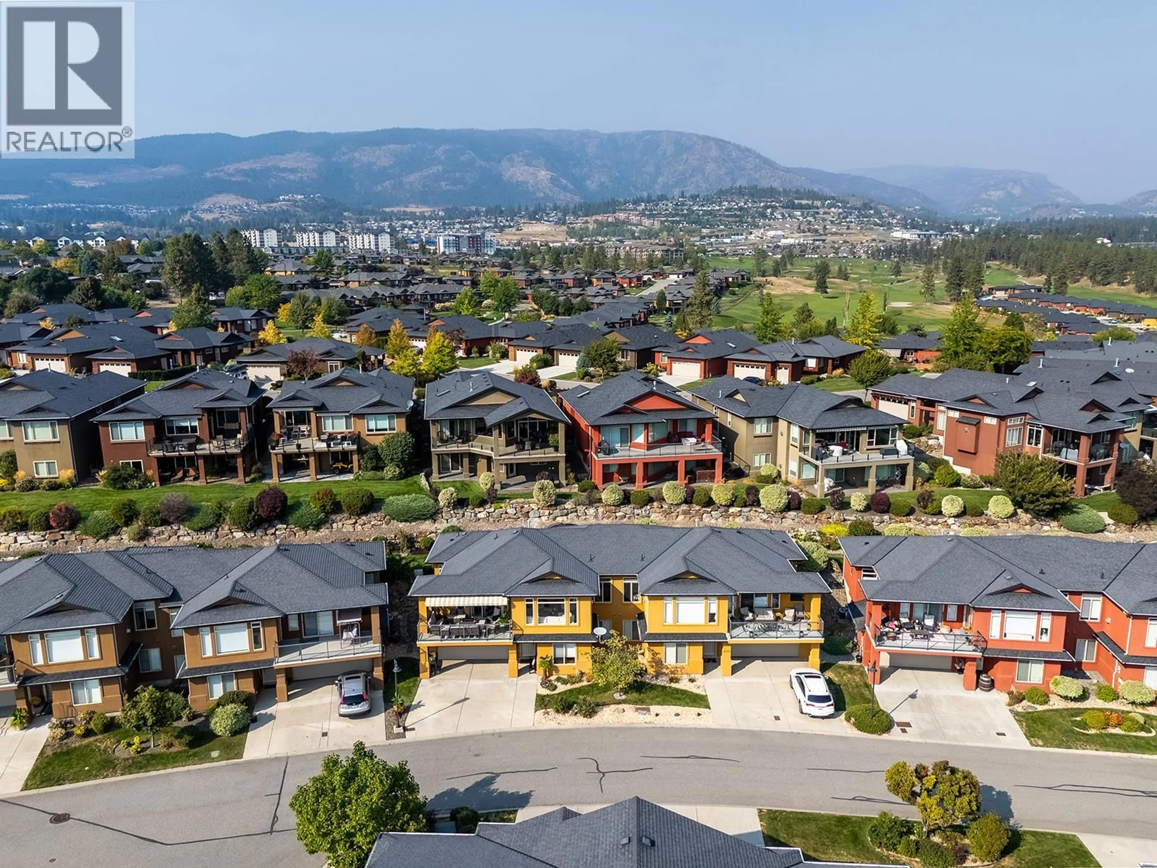 A pic from outside/outdoor area/front of a property/back of a property/a pic from drone, mountain view for 2175 ALVARADO TRAIL, Westbank British Columbia V4T3B8