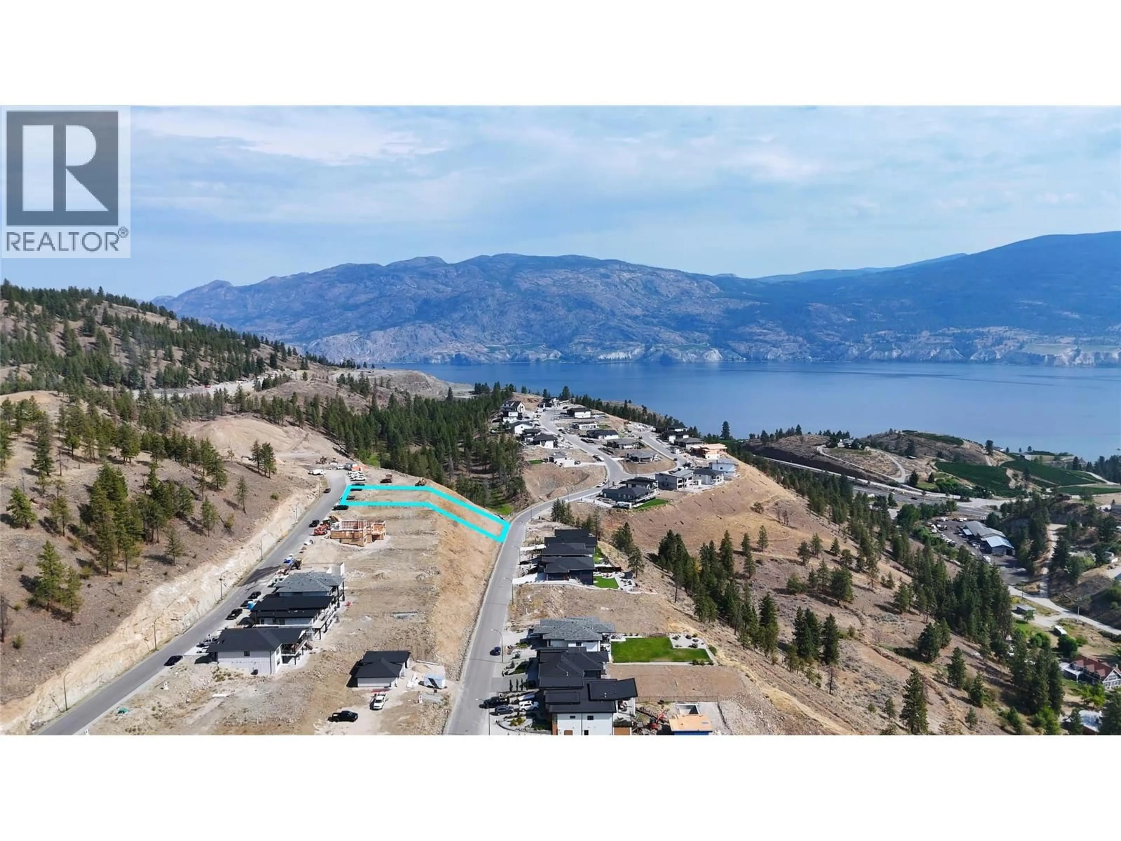 A pic from outside/outdoor area/front of a property/back of a property/a pic from drone, water/lake/river/ocean view for 17593 DICKINSON PLACE, Summerland British Columbia V0H1Z3