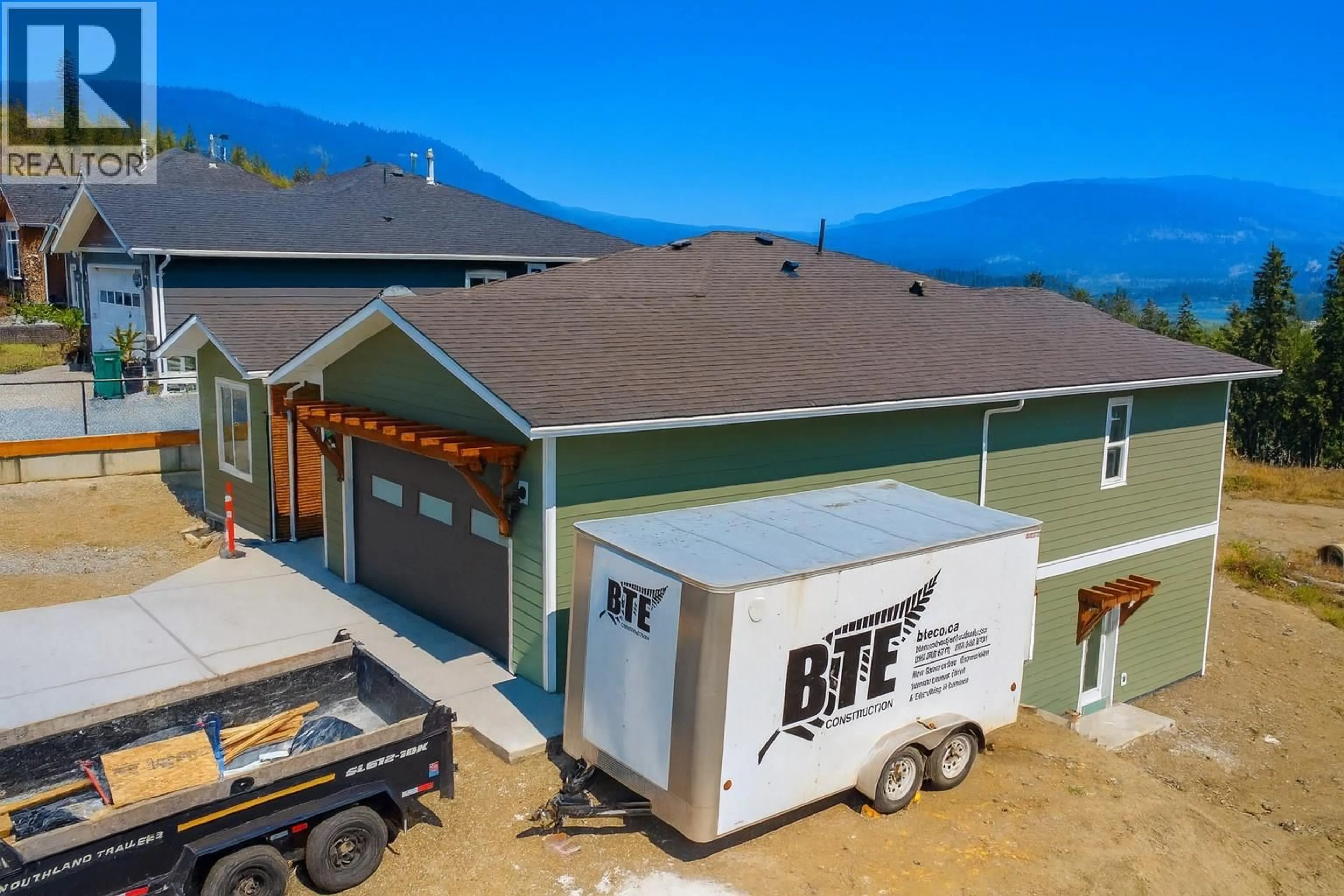 A pic from outside/outdoor area/front of a property/back of a property/a pic from drone, mountain view for 2123 MOUNTAIN VIEW AVENUE, Lumby British Columbia V0E2G0