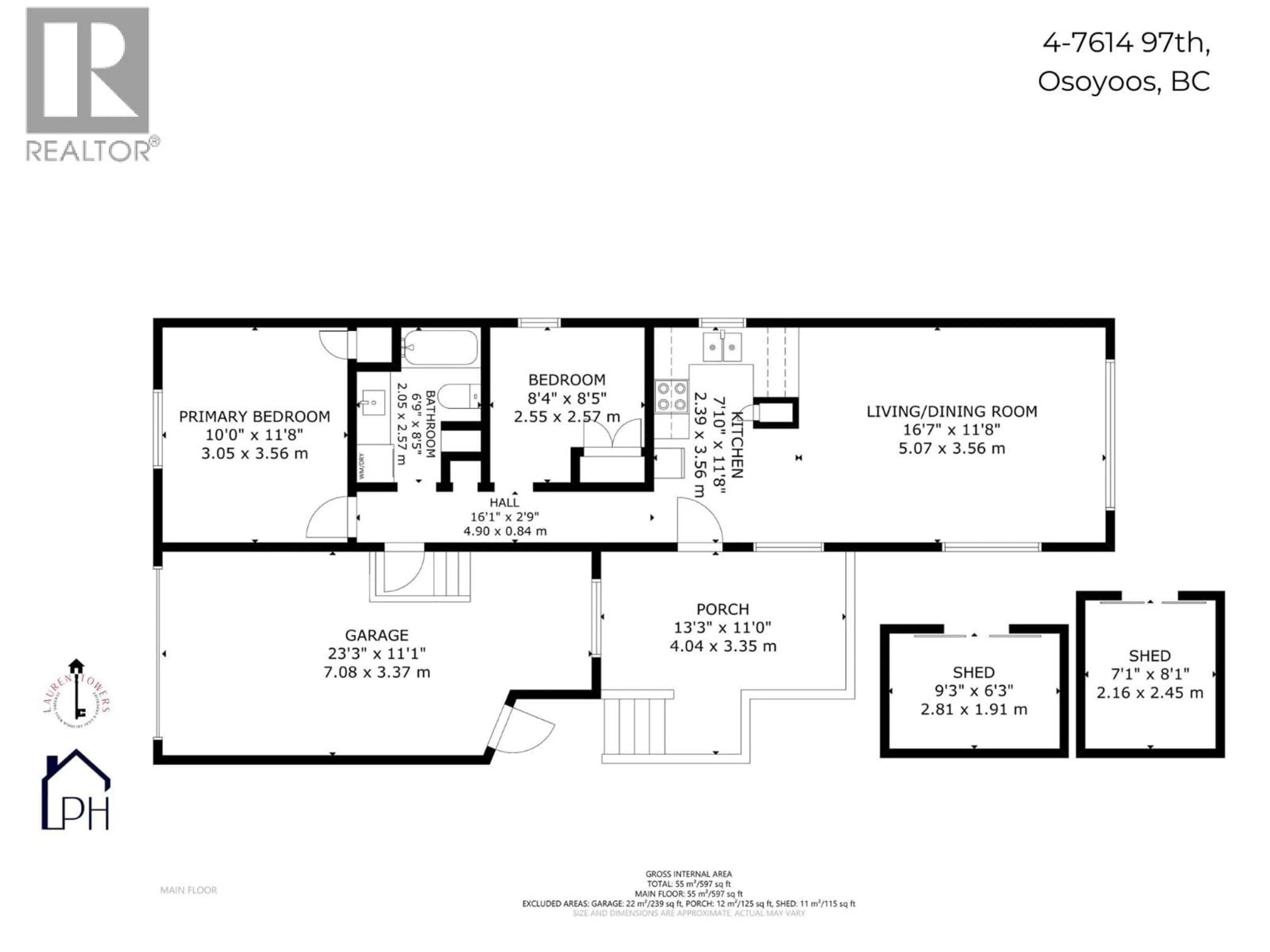 Floor plan for 4 - 7614 97TH STREET, Osoyoos British Columbia V0H1V5