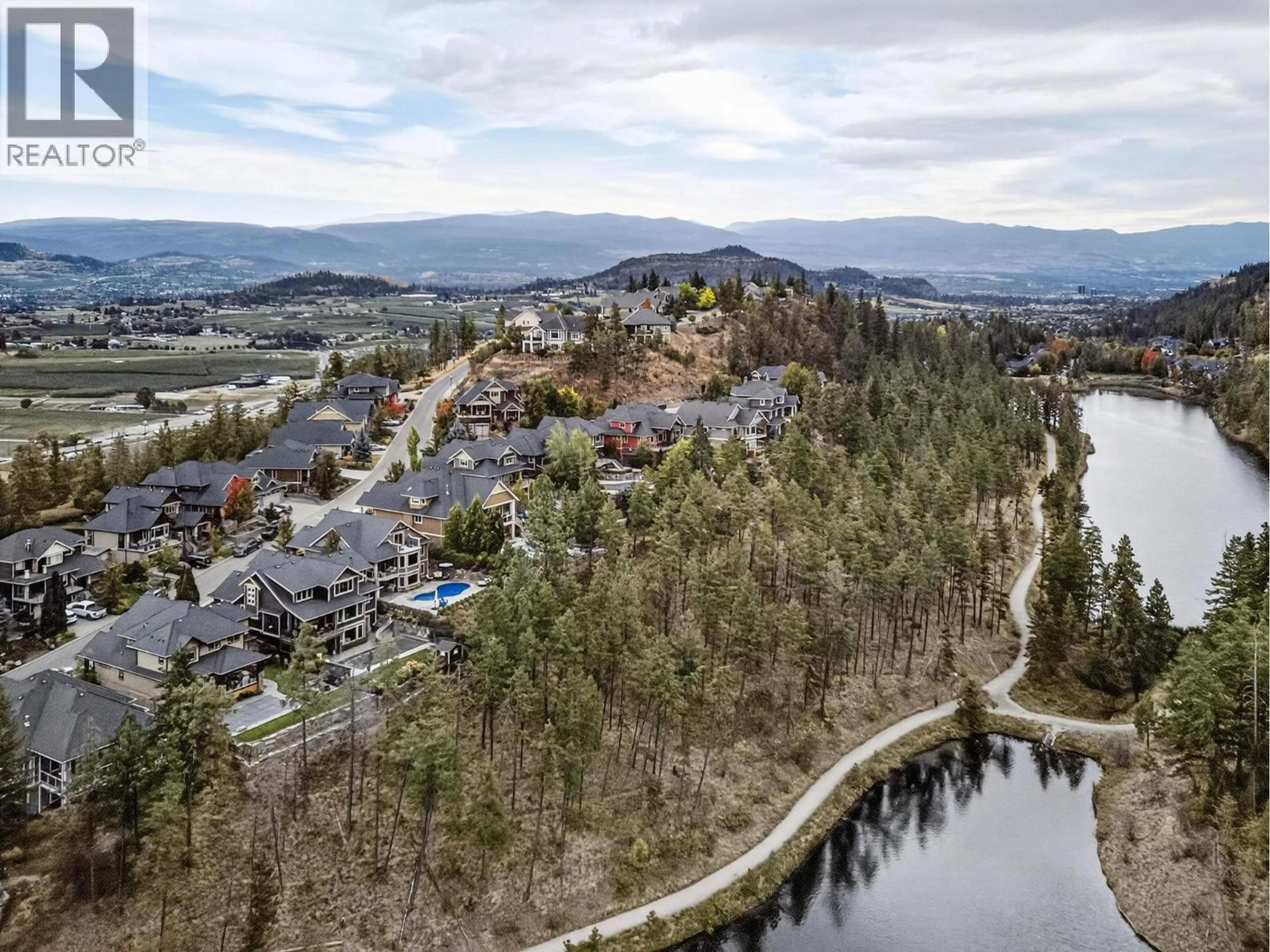 A pic from outside/outdoor area/front of a property/back of a property/a pic from drone, water/lake/river/ocean view for 1054 LONG RIDGE DRIVE, Kelowna British Columbia V1V2S1