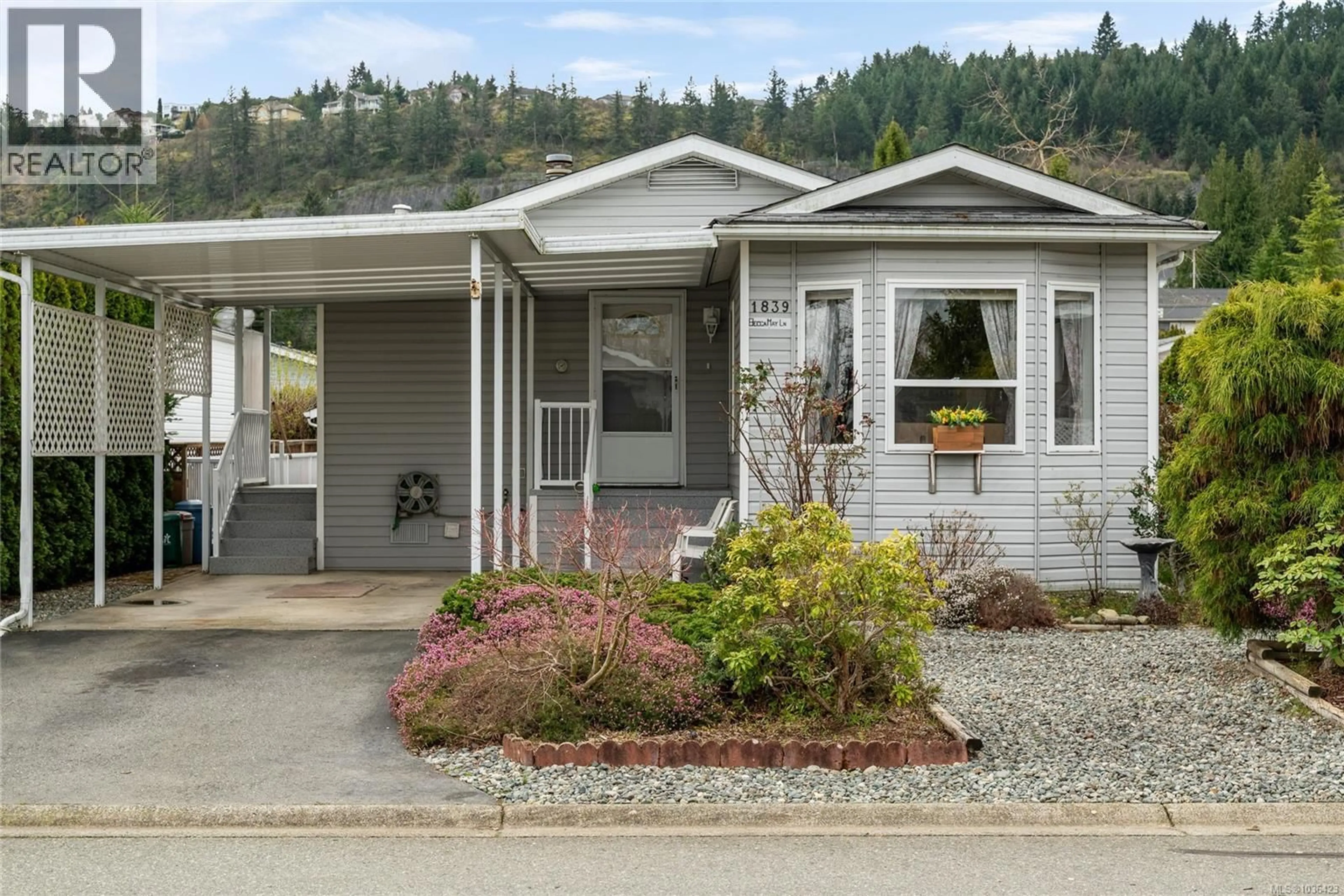 Home with vinyl exterior material, street for 1839 BECCA MAY LANE, Nanaimo British Columbia V9R6N1