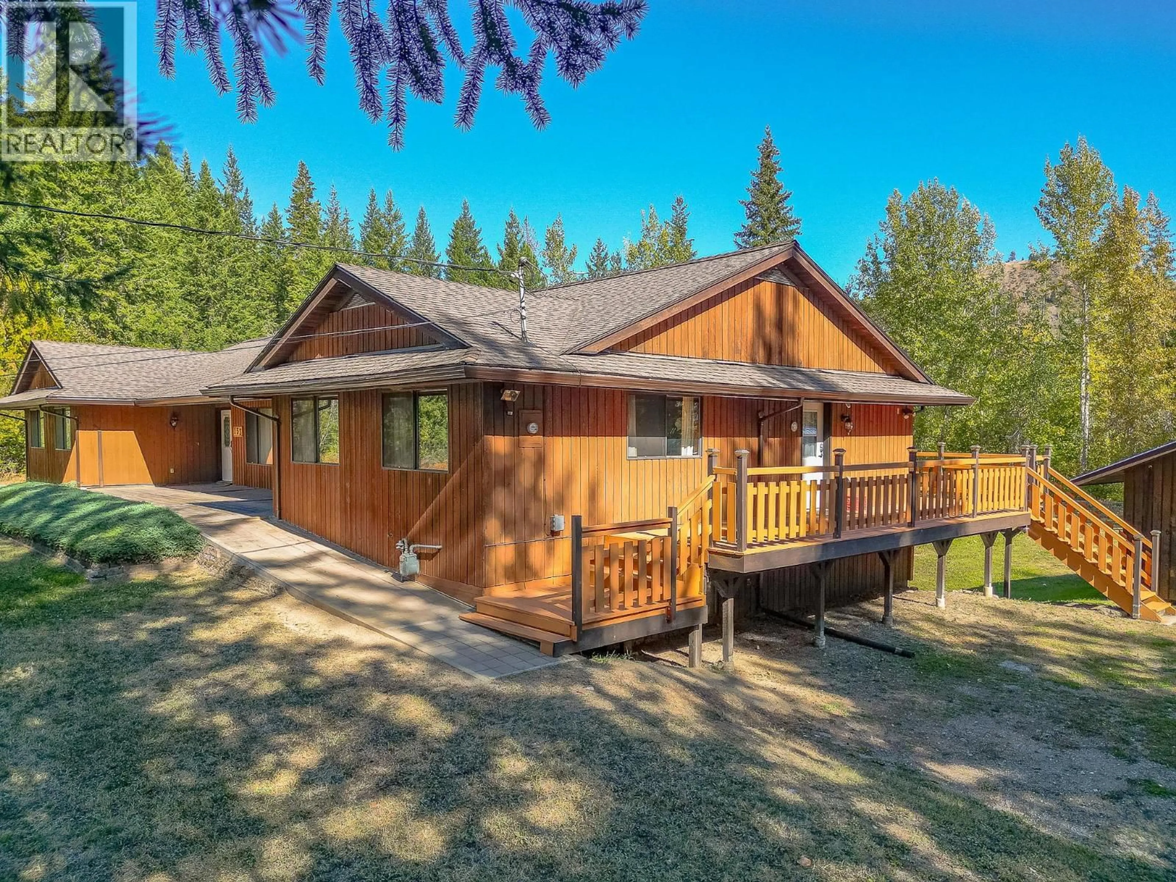 A pic from outside/outdoor area/front of a property/back of a property/a pic from drone, forest/trees view for 153 HADOW ROAD SOUTHEAST, Salmon Arm British Columbia V1E2X5