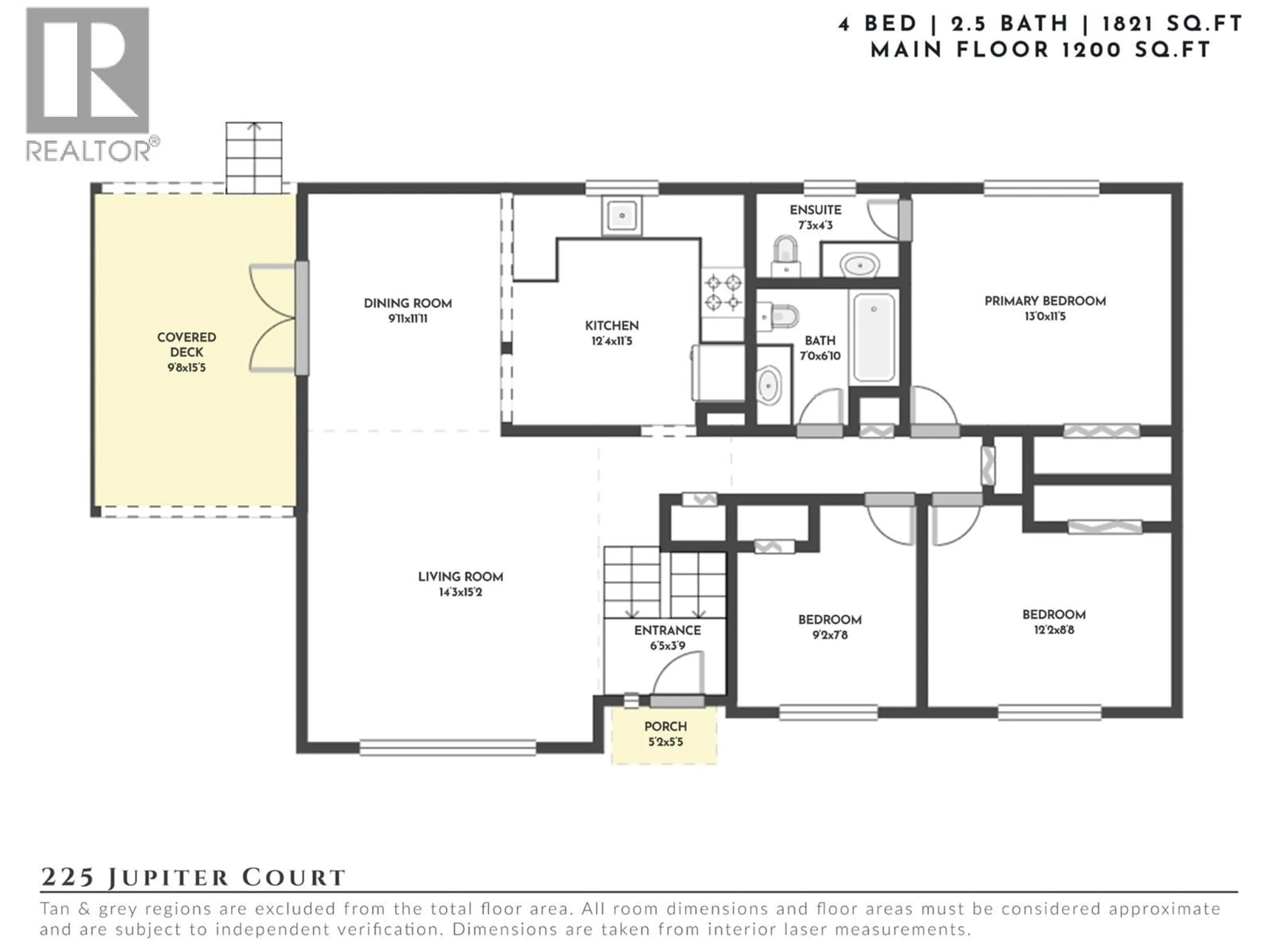 Floor plan for 225 JUPITER COURT, Kelowna British Columbia V1X5W5