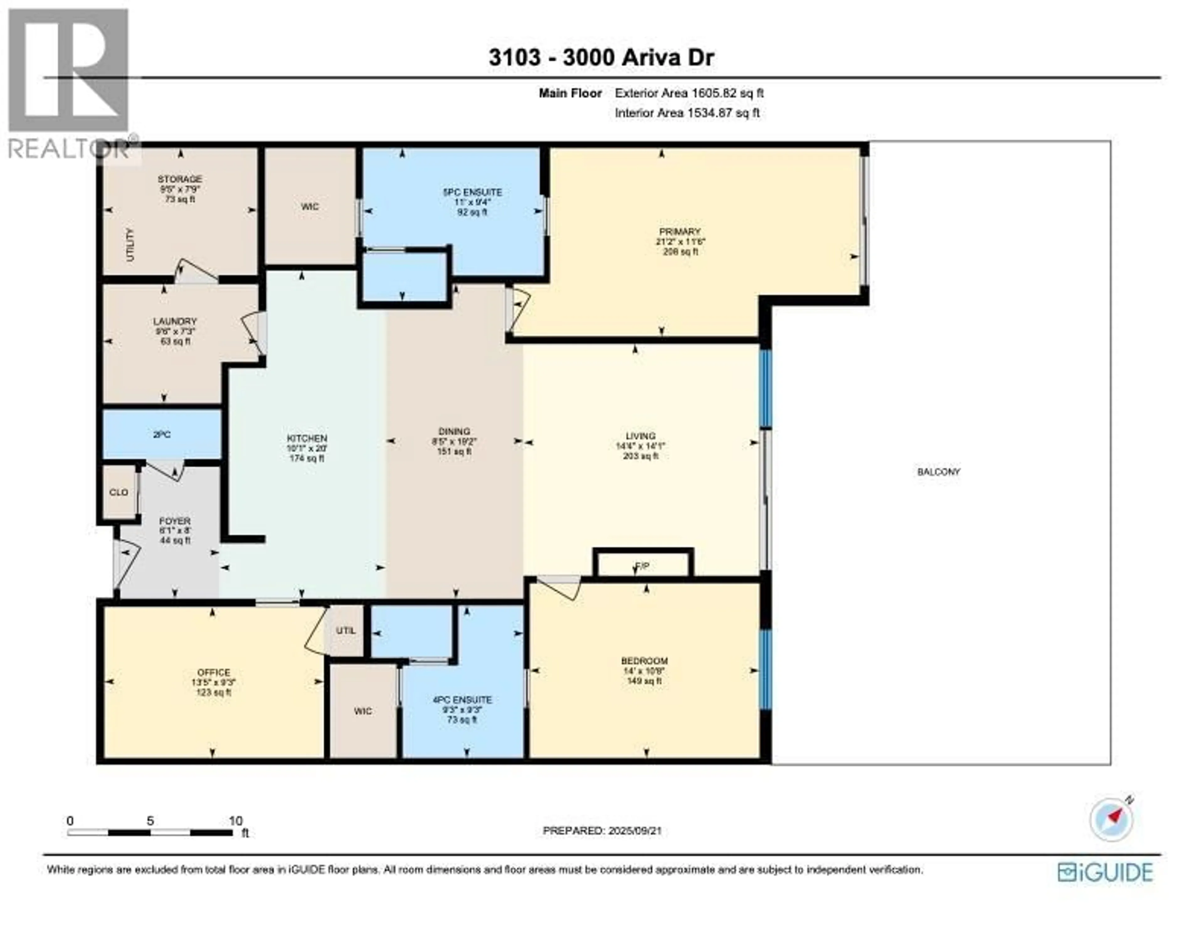 Floor plan for 3103 - 3000 ARIVA DRIVE, West Kelowna British Columbia V1Z0B3