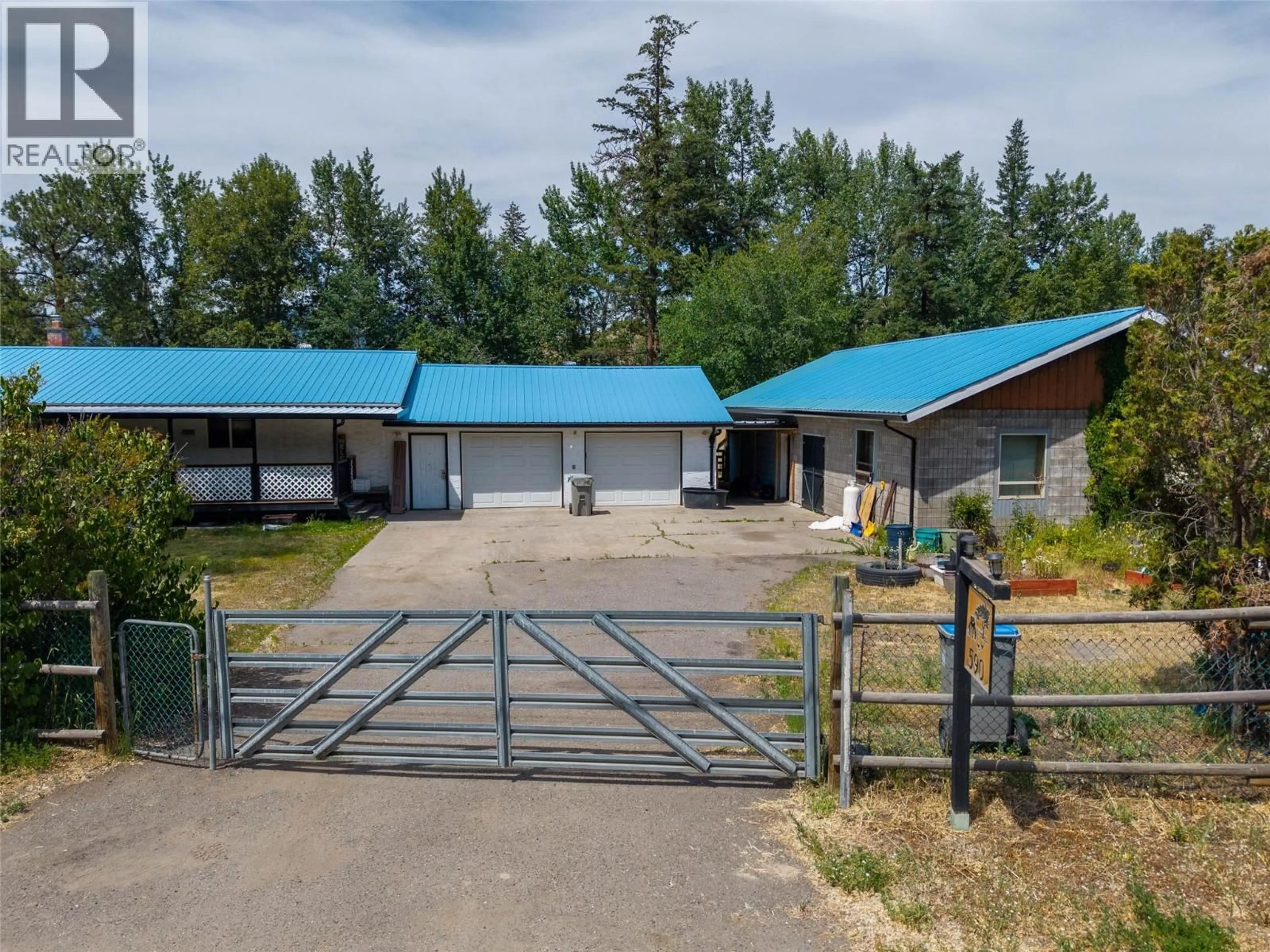 A pic from outside/outdoor area/front of a property/back of a property/a pic from drone, building for 590 LISTER ROAD, Kamloops British Columbia V2H0B8