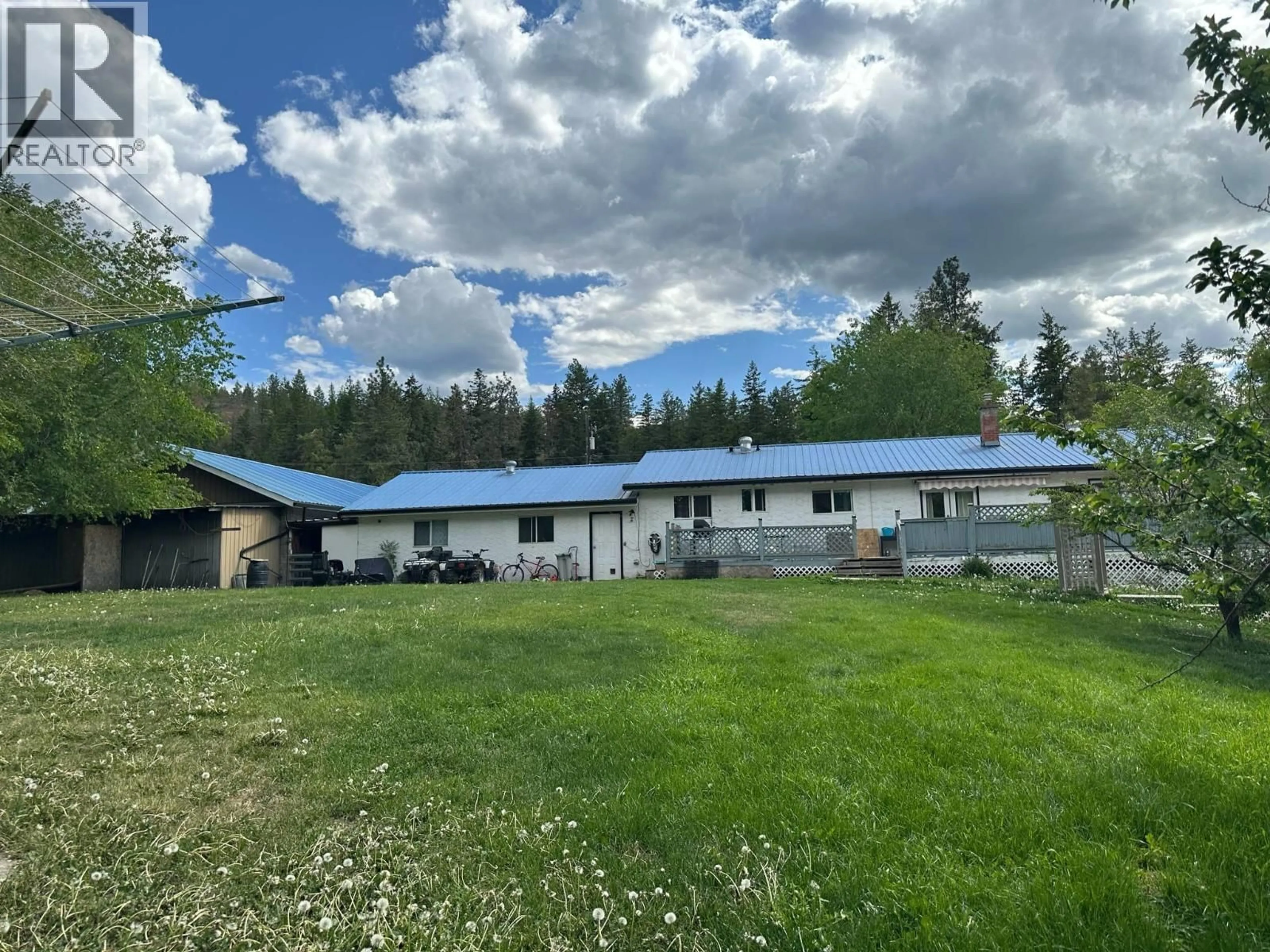 A pic from outside/outdoor area/front of a property/back of a property/a pic from drone, mountain view for 590 LISTER ROAD, Kamloops British Columbia V2H0B8