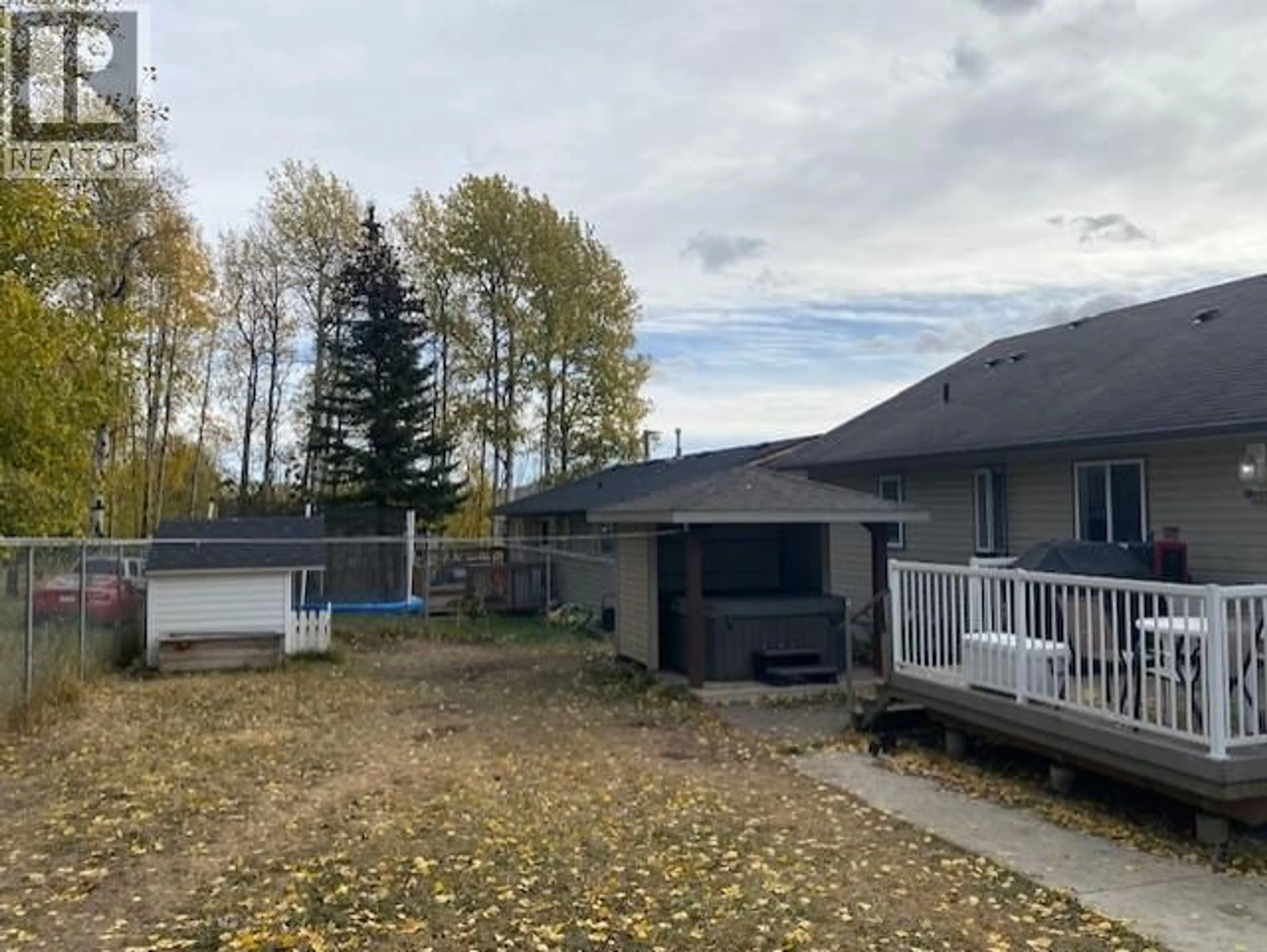 A pic from outside/outdoor area/front of a property/back of a property/a pic from drone, water/lake/river/ocean view for 5404 HILLSIDE AVENUE, Chetwynd British Columbia V0C1J0