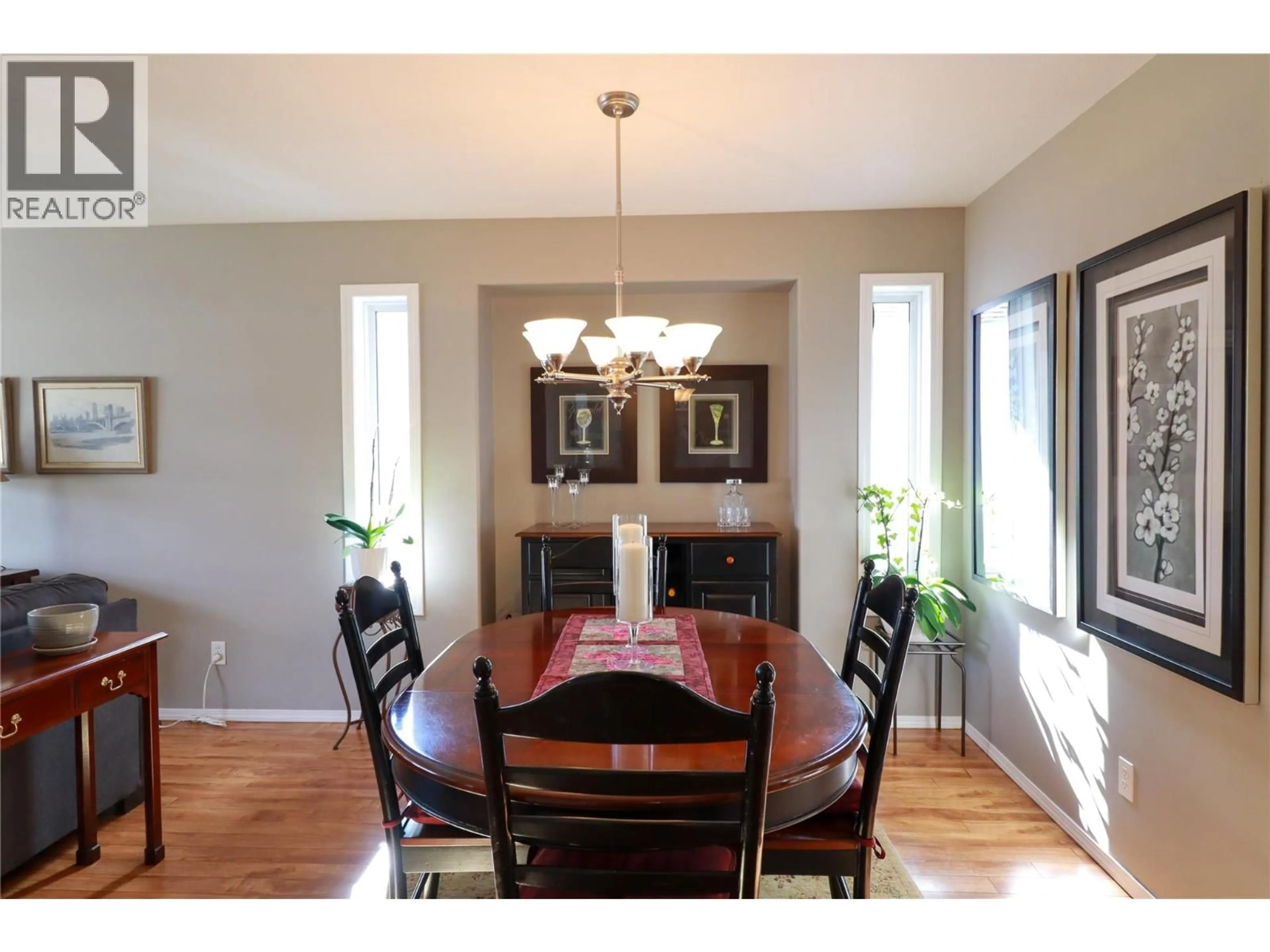 Dining room, wood/laminate floor for 531 RED WING DRIVE, Penticton British Columbia V2A7K8