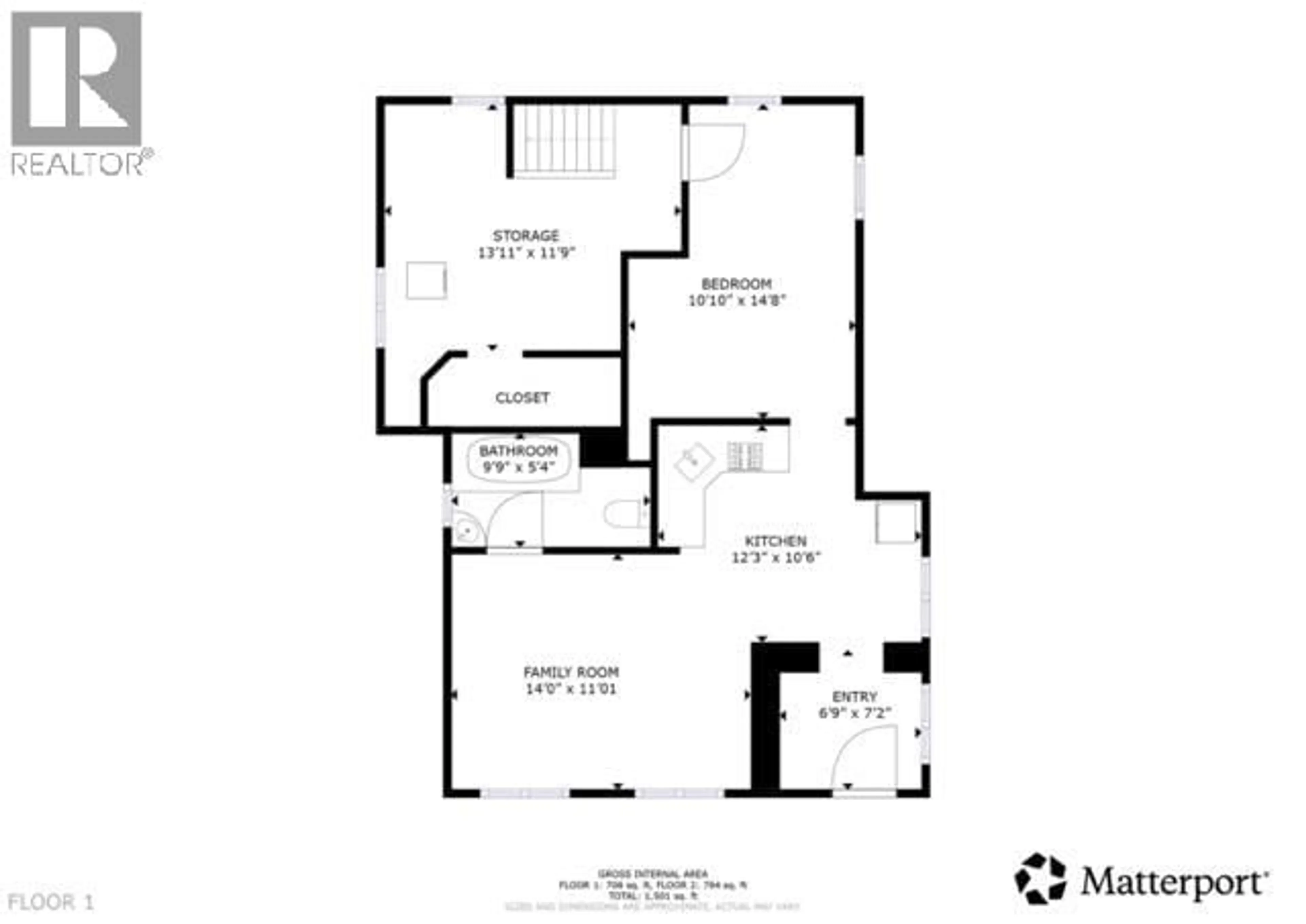 Floor plan for 1524 CEDAR STREET, Nelson British Columbia V1L2G3