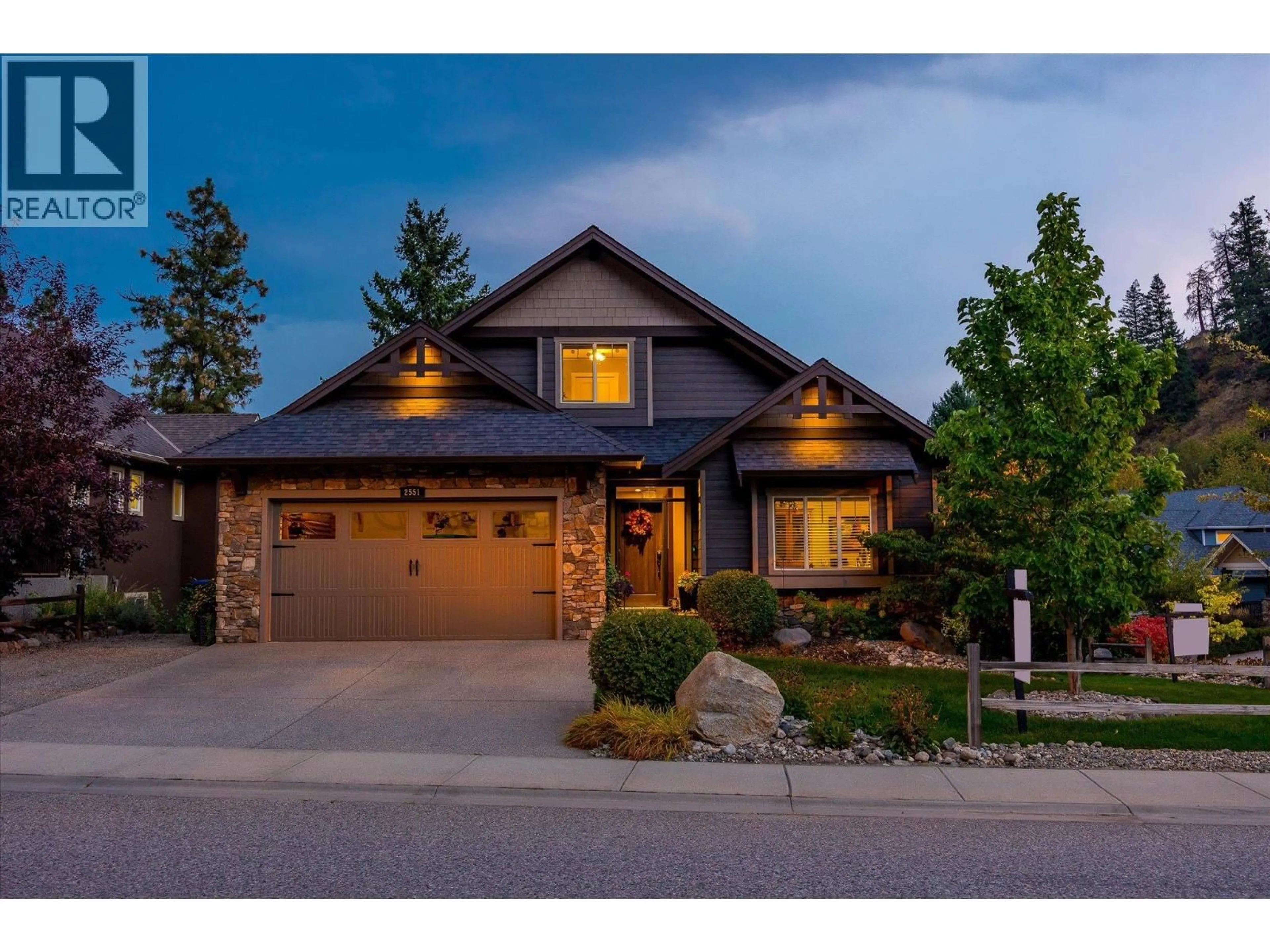 Home with brick exterior material, street for 2551 PARAMOUNT DRIVE, West Kelowna British Columbia V4T3H5