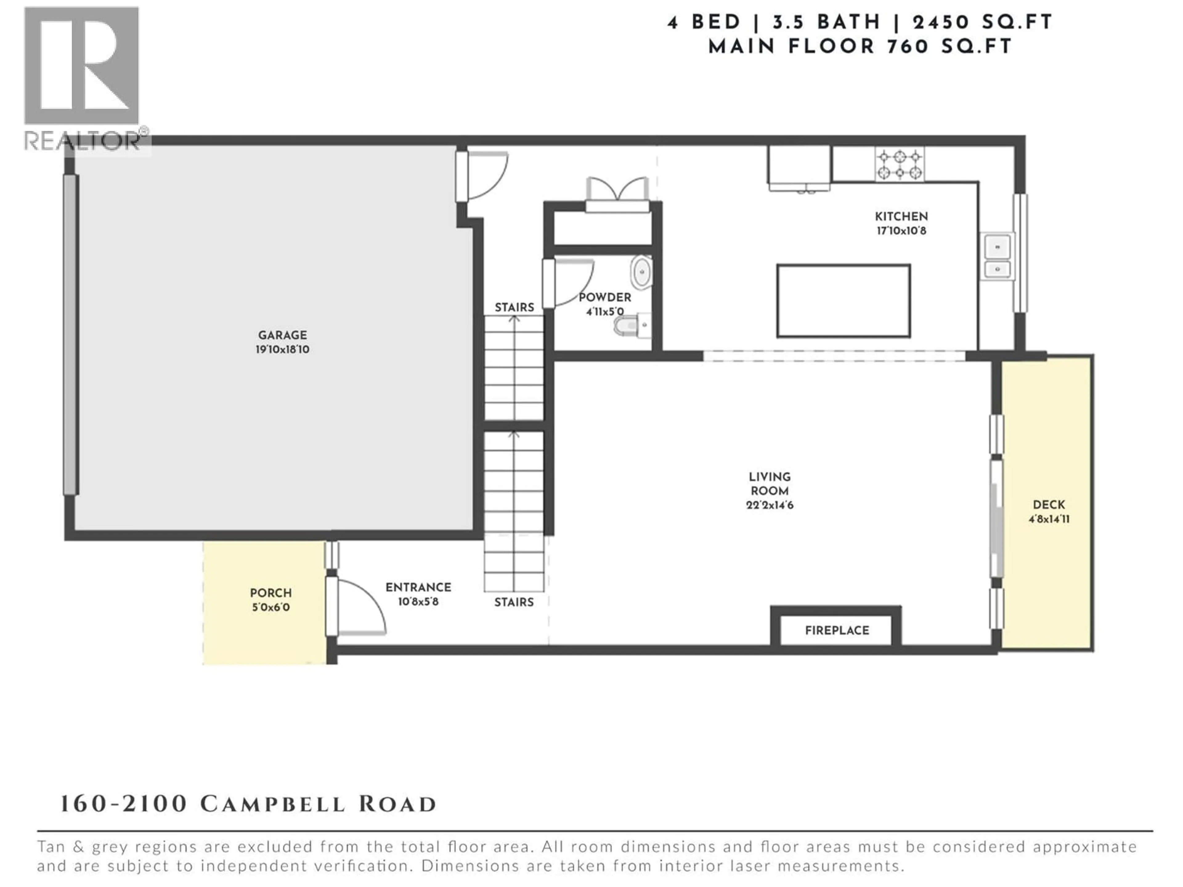 Floor plan for 160 - 2100 CAMPBELL ROAD, West Kelowna British Columbia V1Z1S9