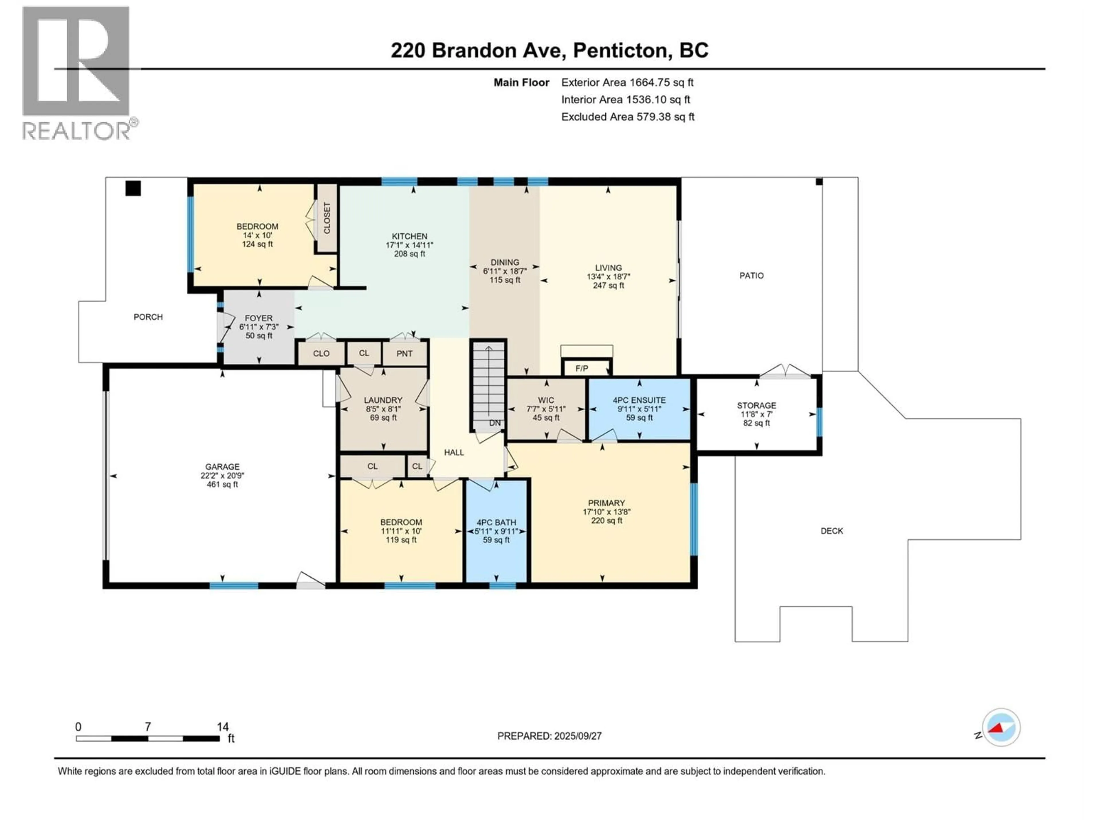 Floor plan for 220 BRANDON AVENUE, Penticton British Columbia V2A3S6