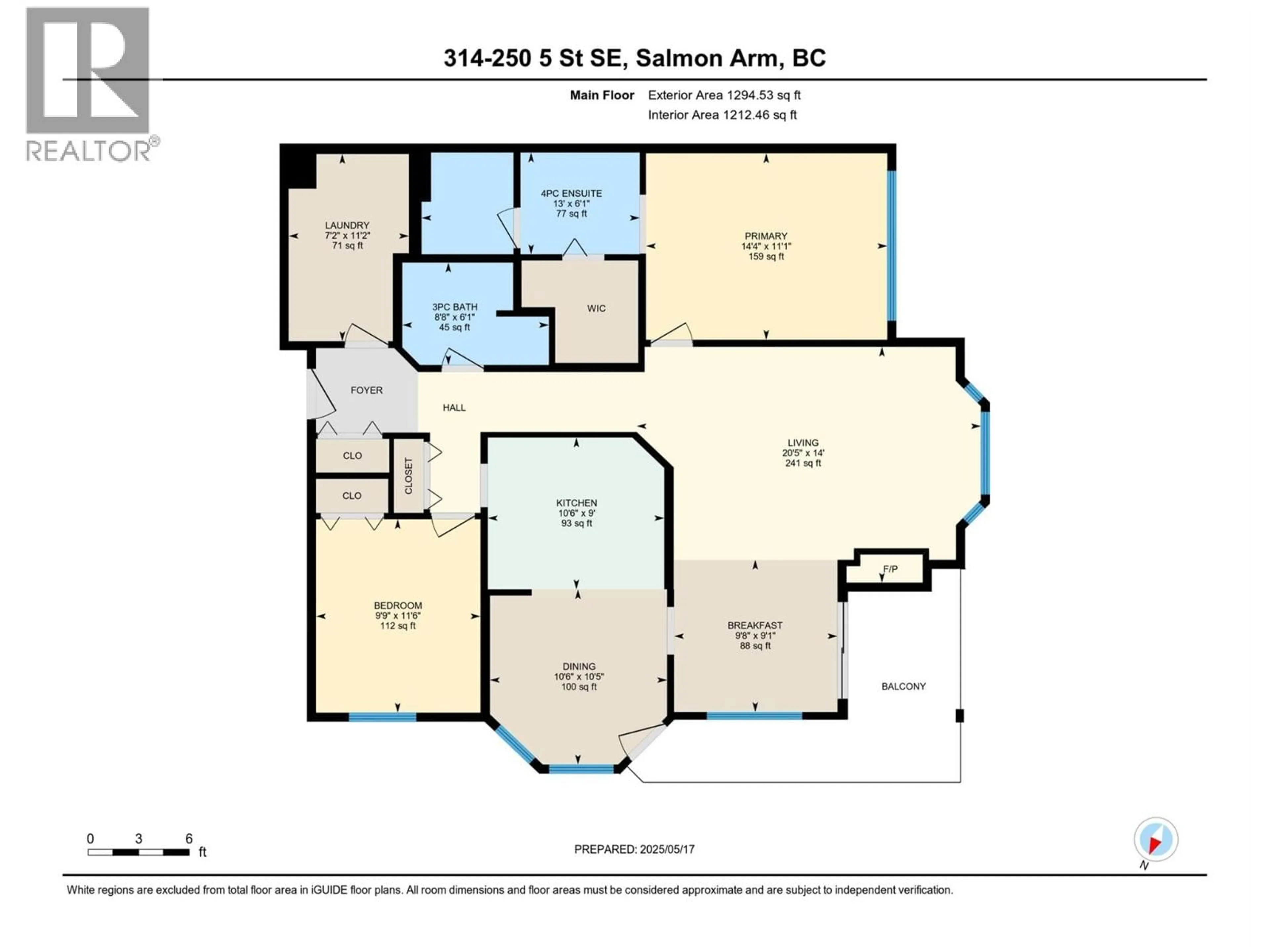 Floor plan for 314 - 250 5 STREET SOUTHEAST, Salmon Arm British Columbia V1E1J8