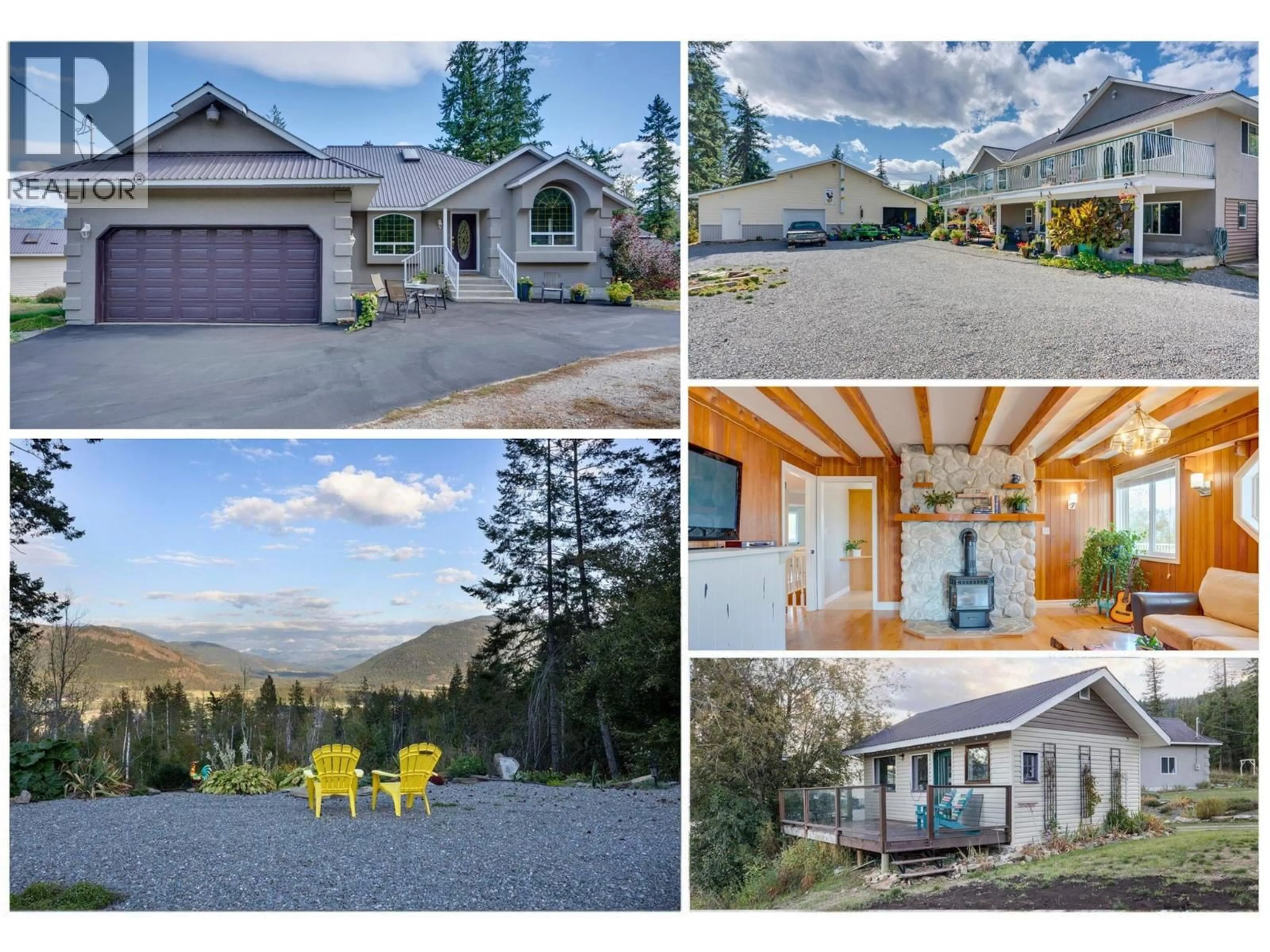 A pic from outside/outdoor area/front of a property/back of a property/a pic from drone, mountain view for 353 GUNTER-ELLISON ROAD, Enderby British Columbia V0E1V3