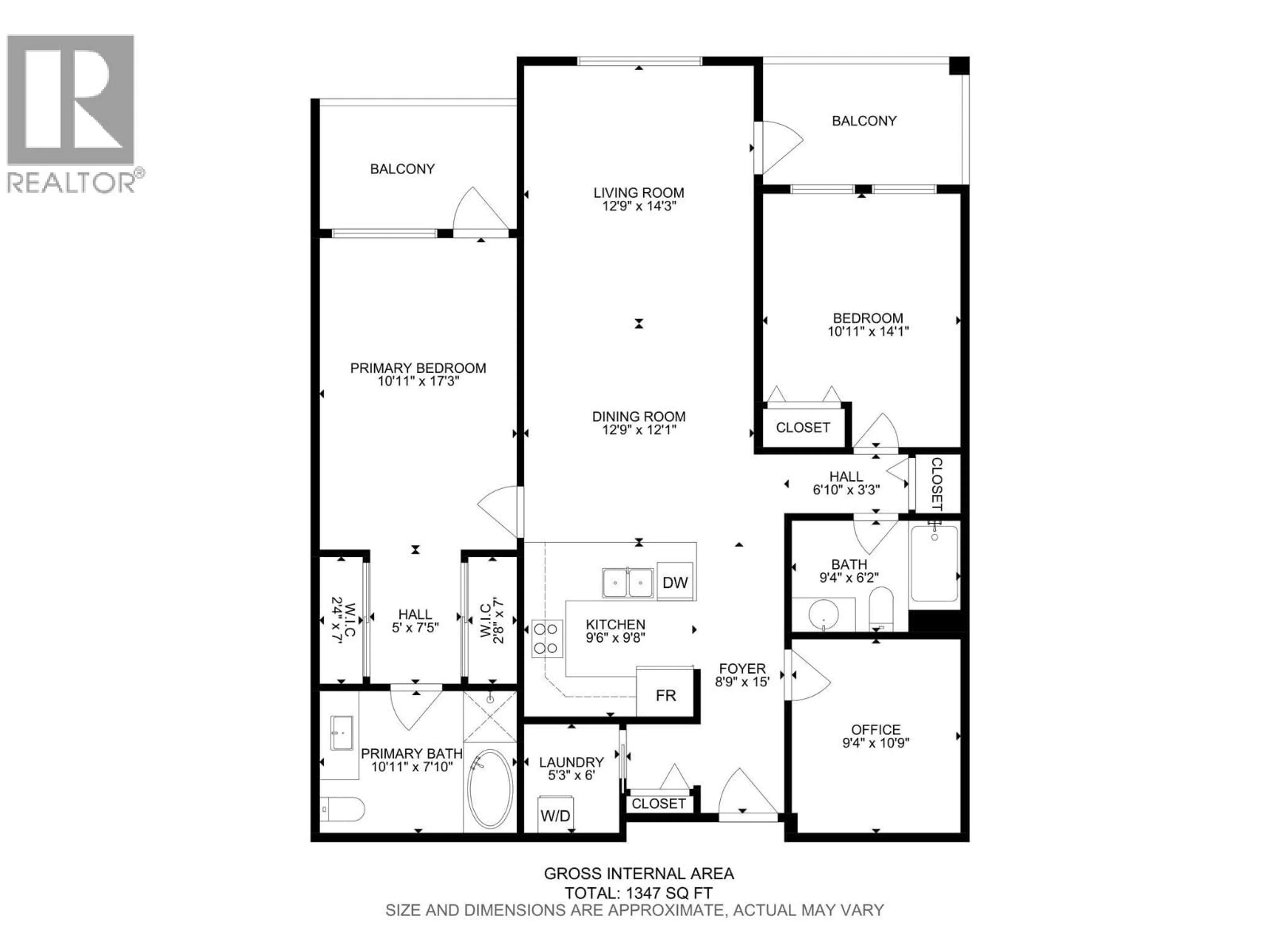Floor plan for 205 - 3735 CASORSO ROAD, Kelowna British Columbia V1W5G1