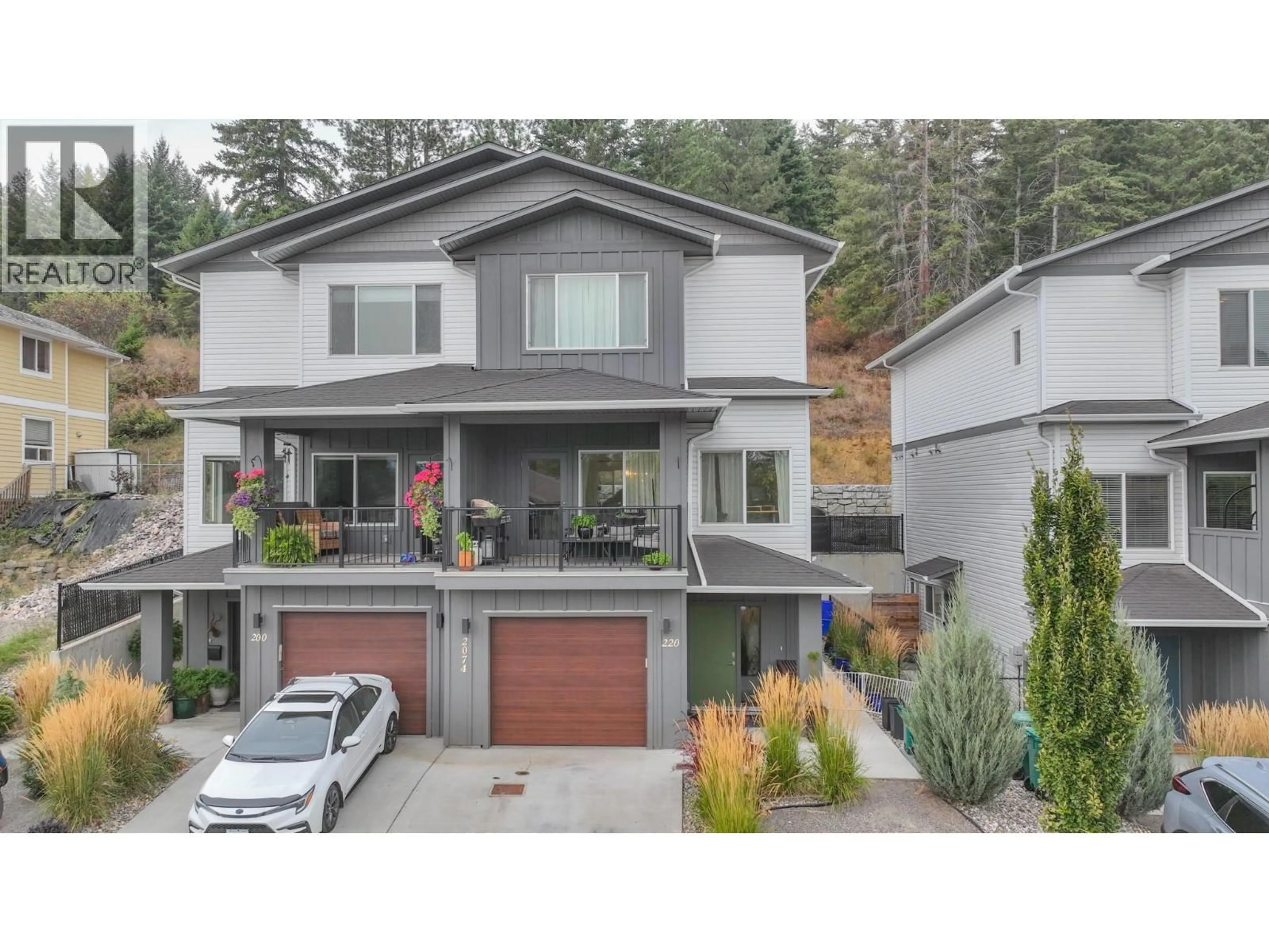 Home with vinyl exterior material, street for 220 - 2074 MOUNTAIN VIEW AVENUE, Lumby British Columbia V0E2G0