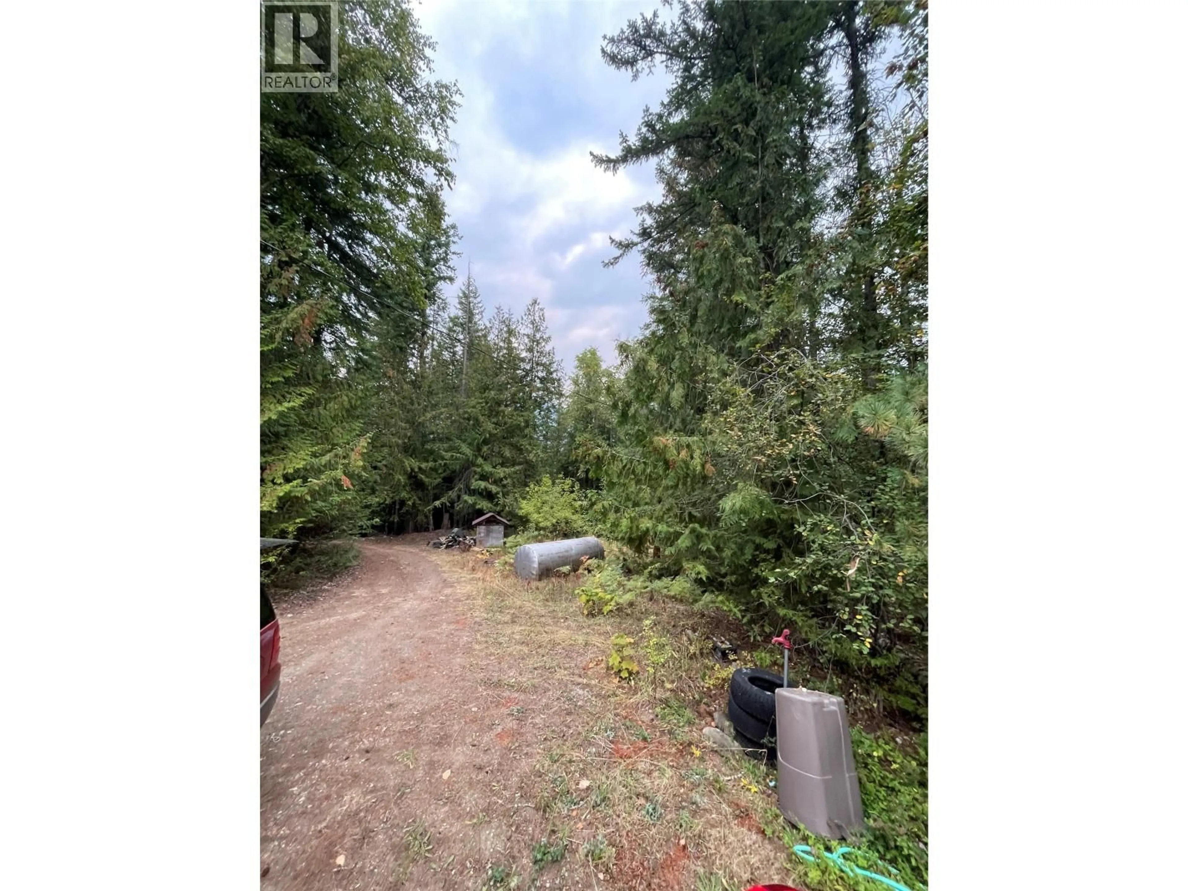 A pic from outside/outdoor area/front of a property/back of a property/a pic from drone, forest/trees view for 5206 LINE 17 ROAD, Celista British Columbia V0E1M6