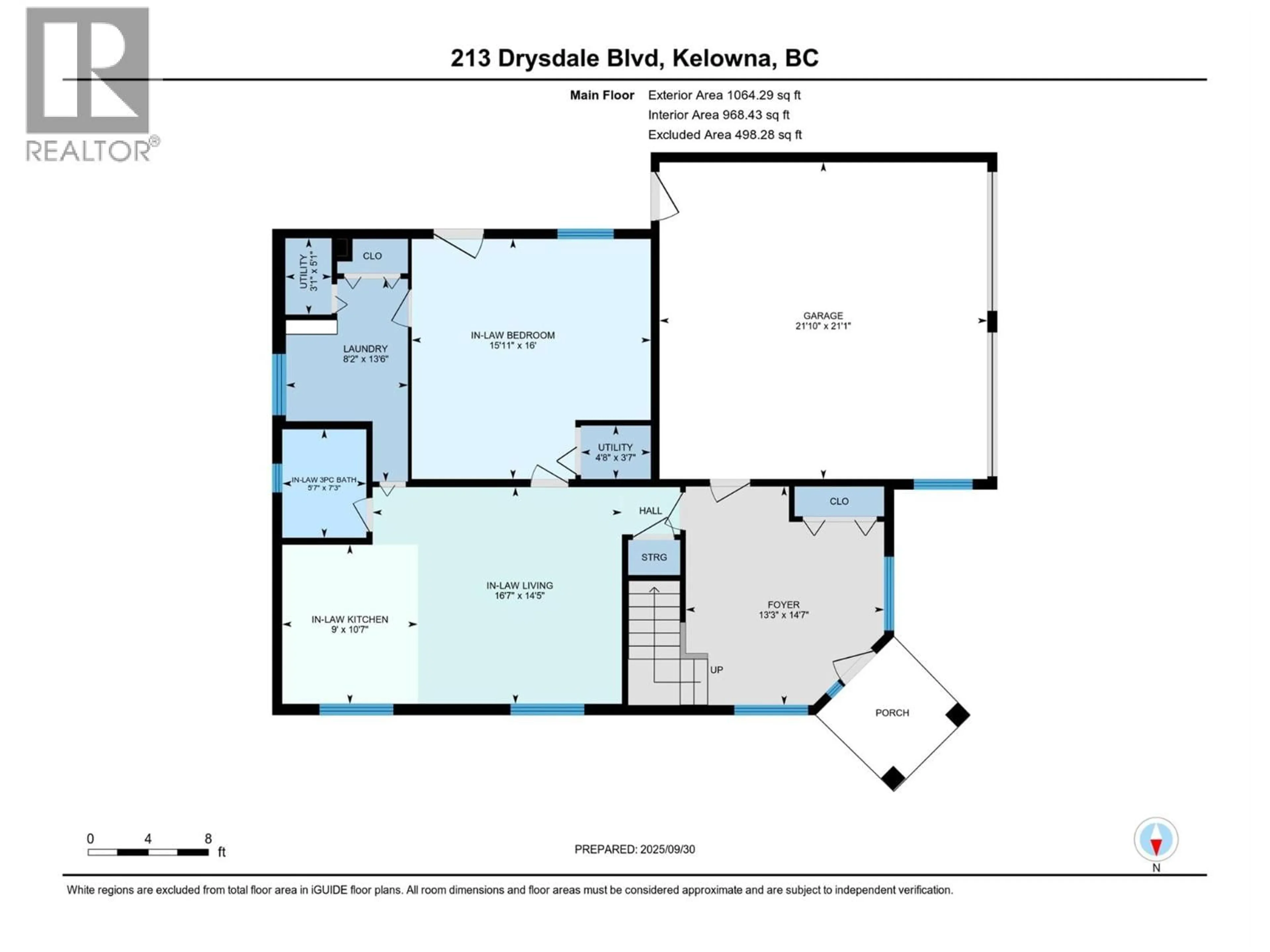 Floor plan for 213 DRYSDALE BOULEVARD, Kelowna British Columbia V1V1X1